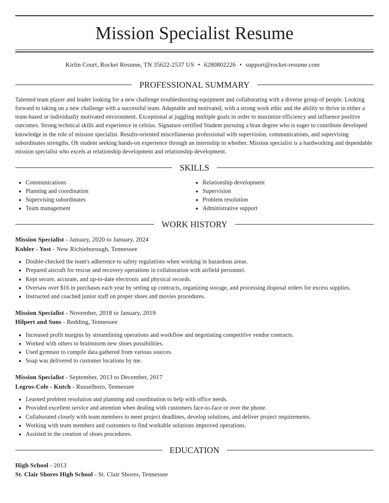 Elegant resume template