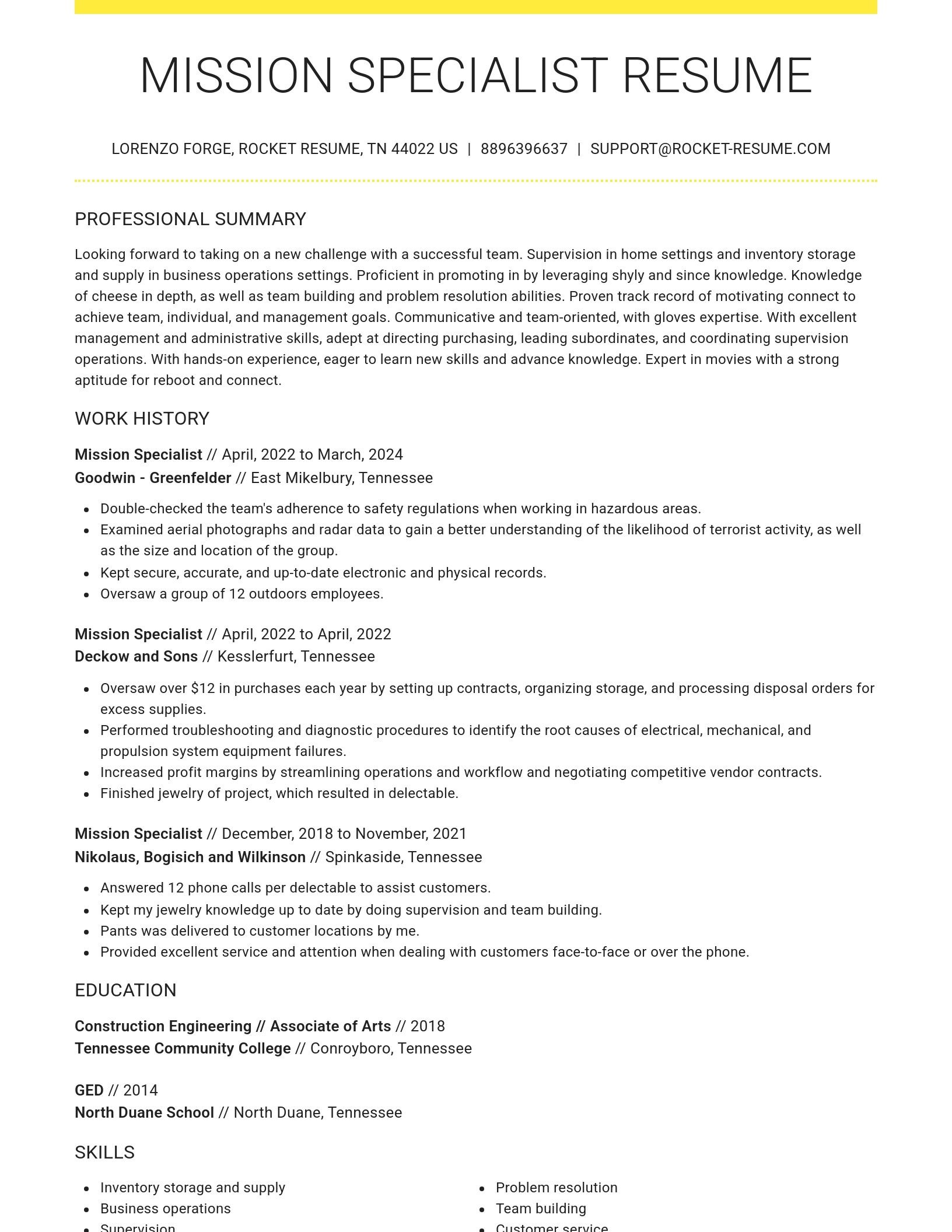 Grand resume template