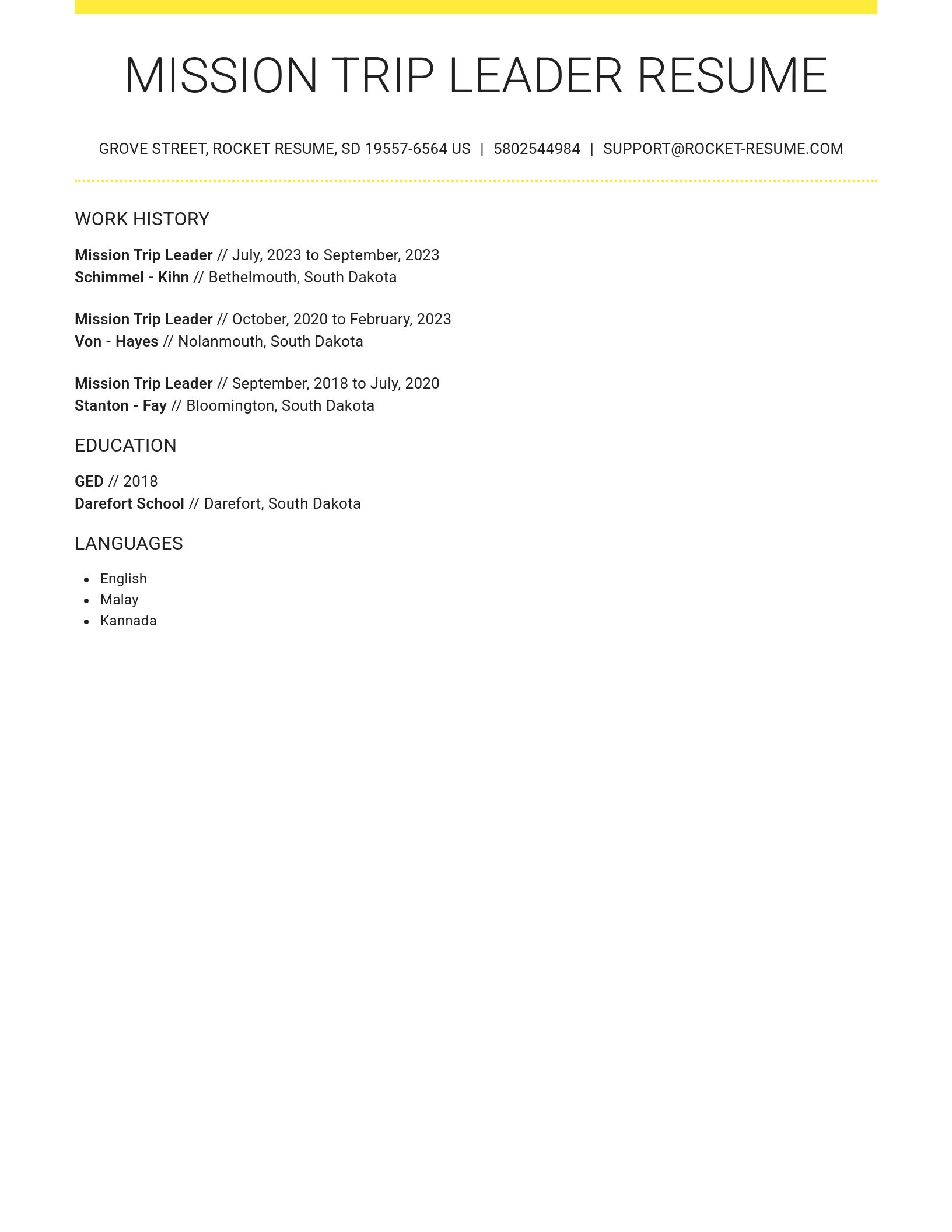 Grand resume template