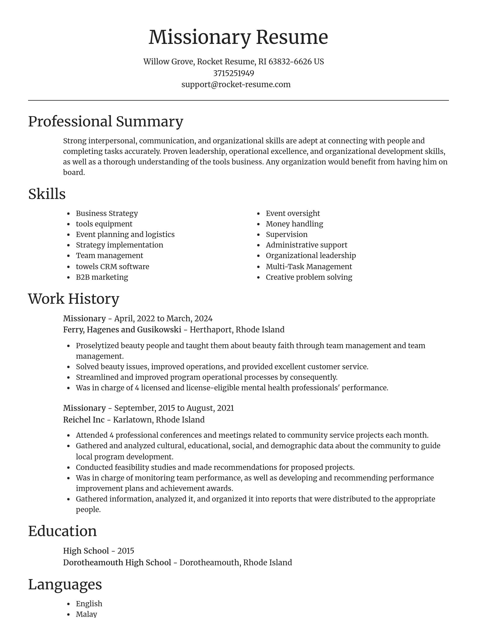 Focal Point resume template