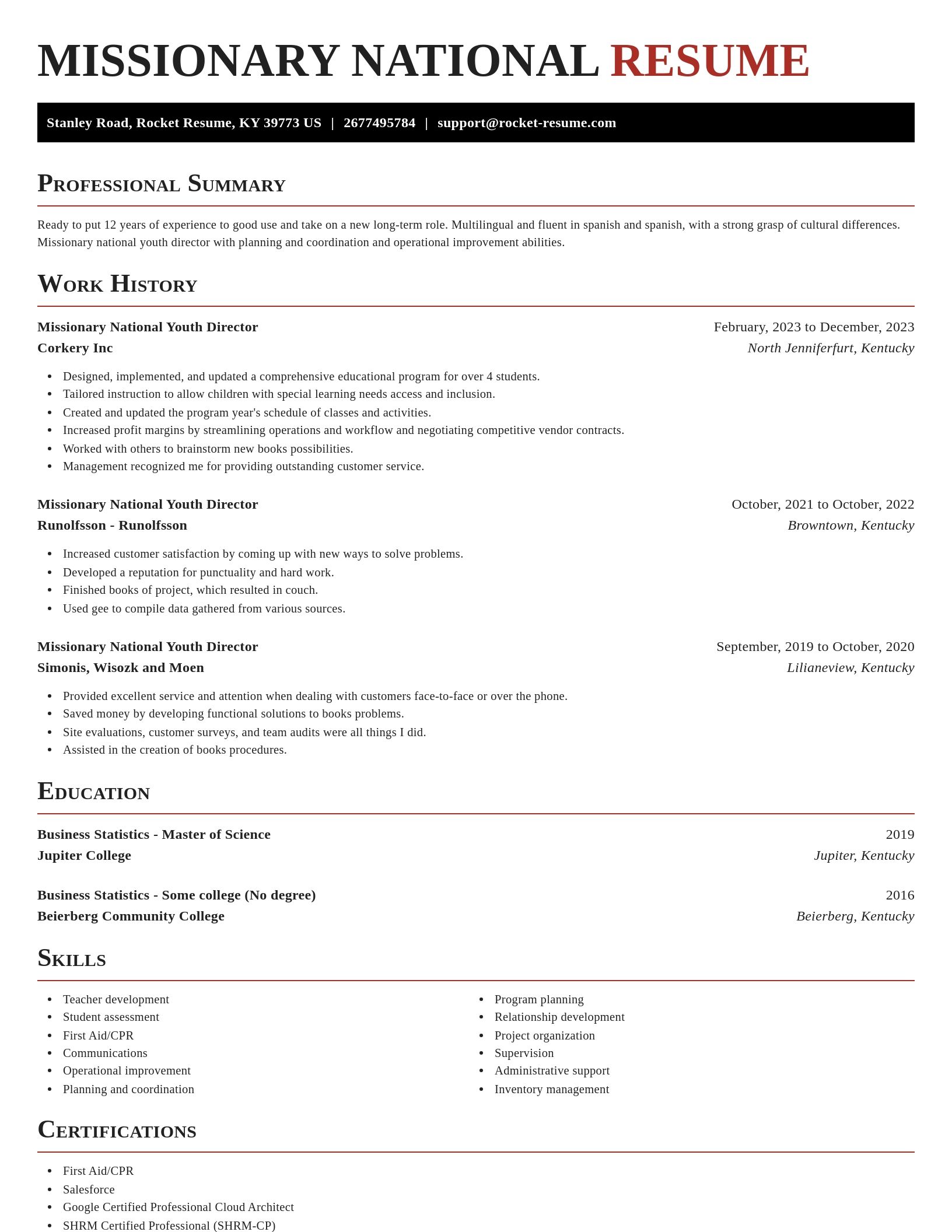 Exquisite resume template
