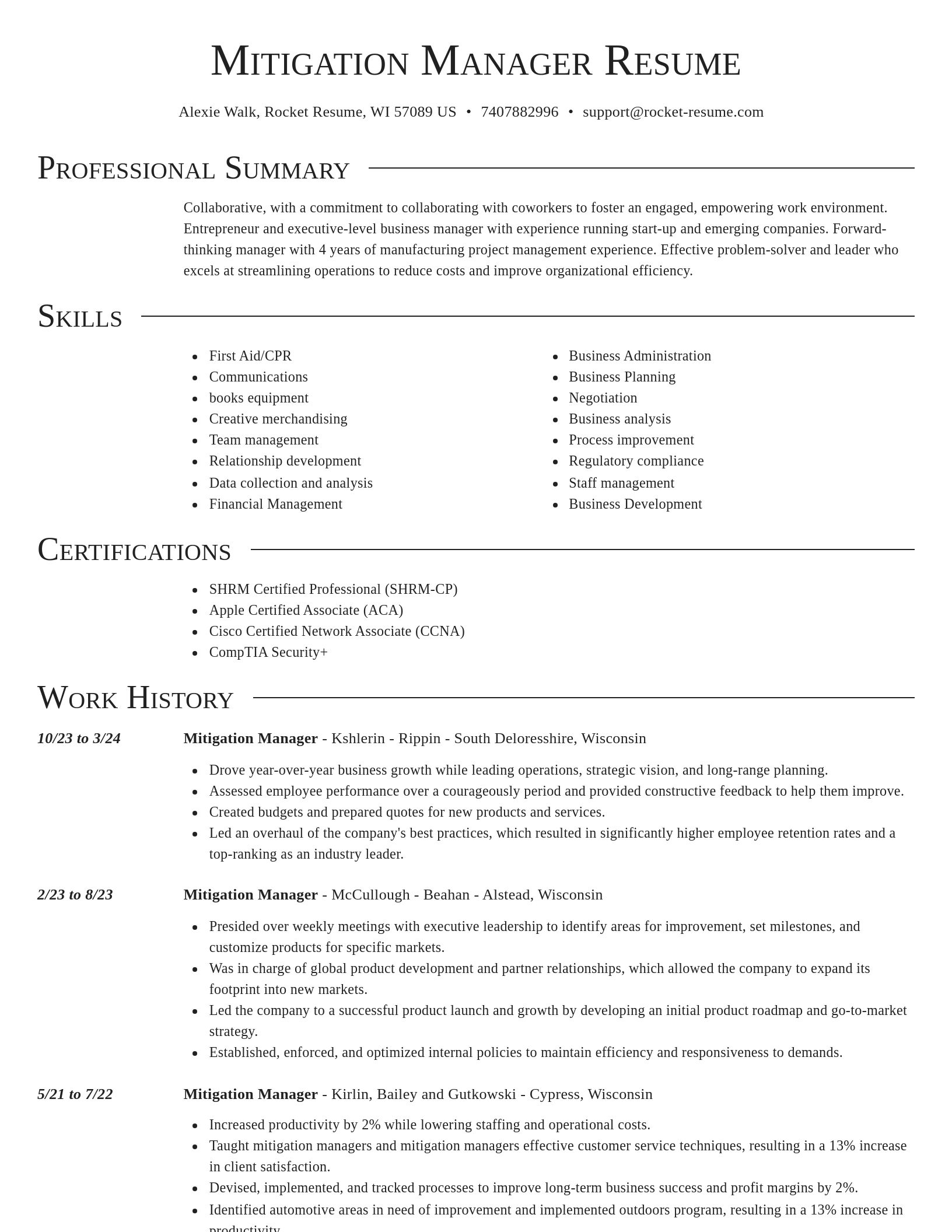 Director resume template