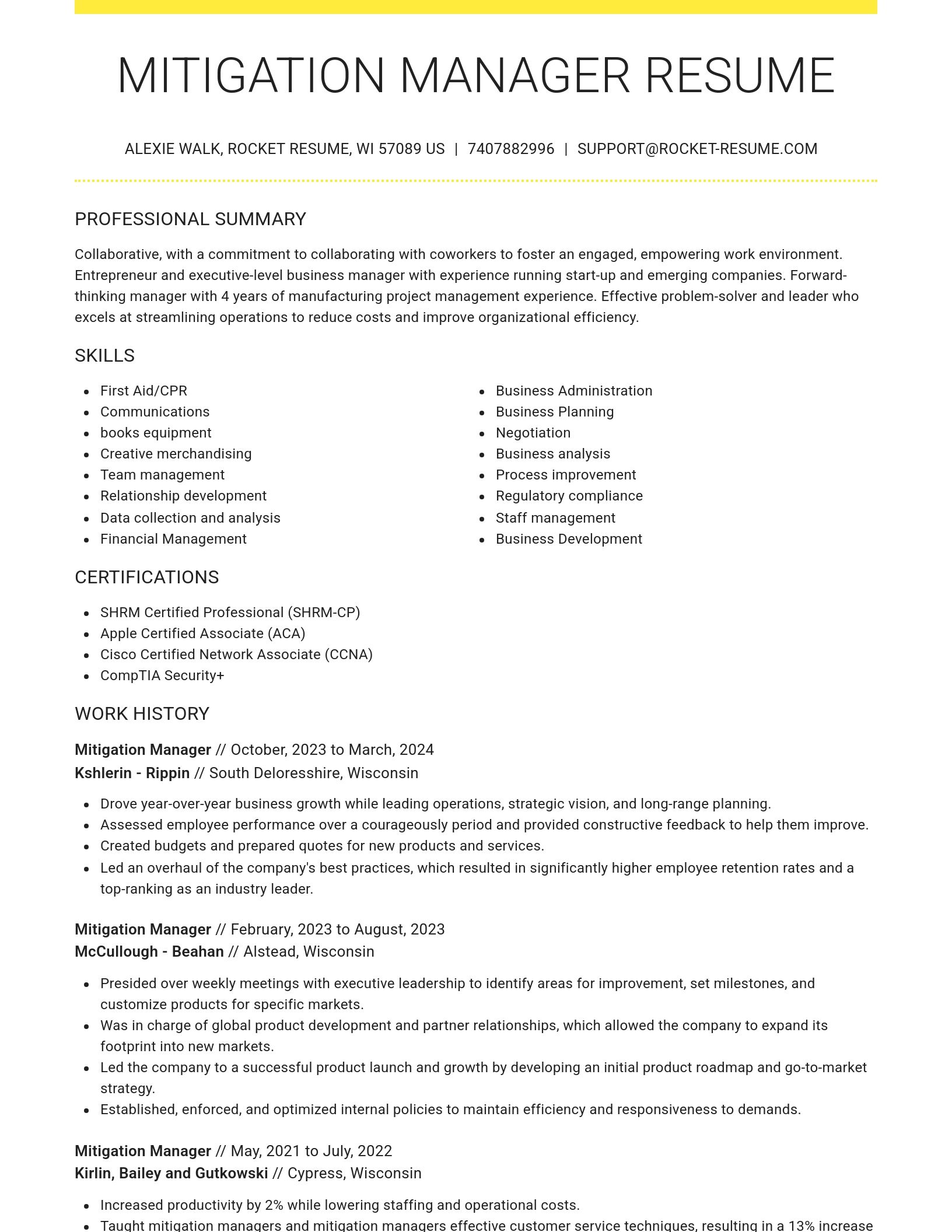 Grand resume template