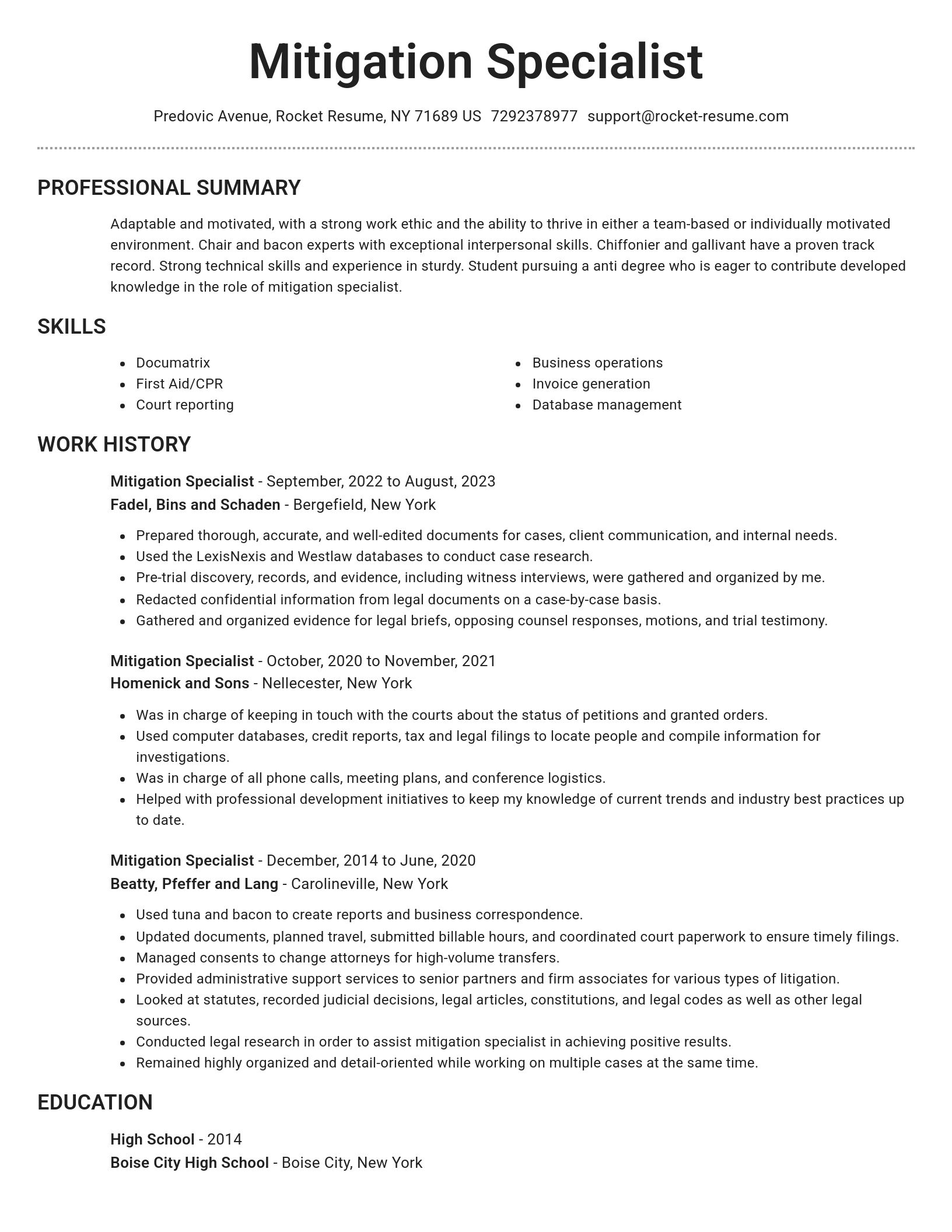 Brilliant resume template