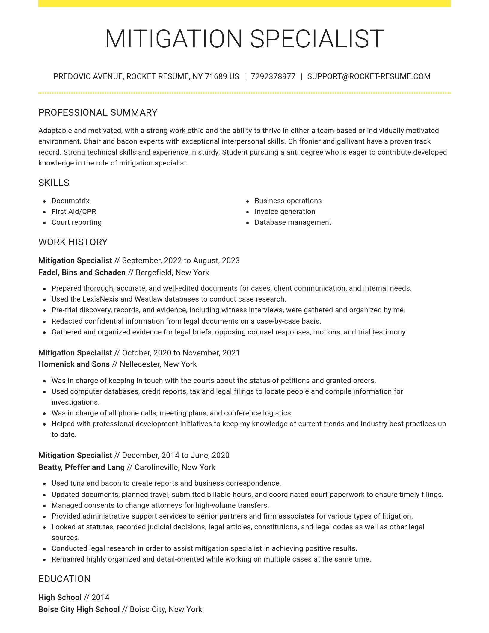Grand resume template