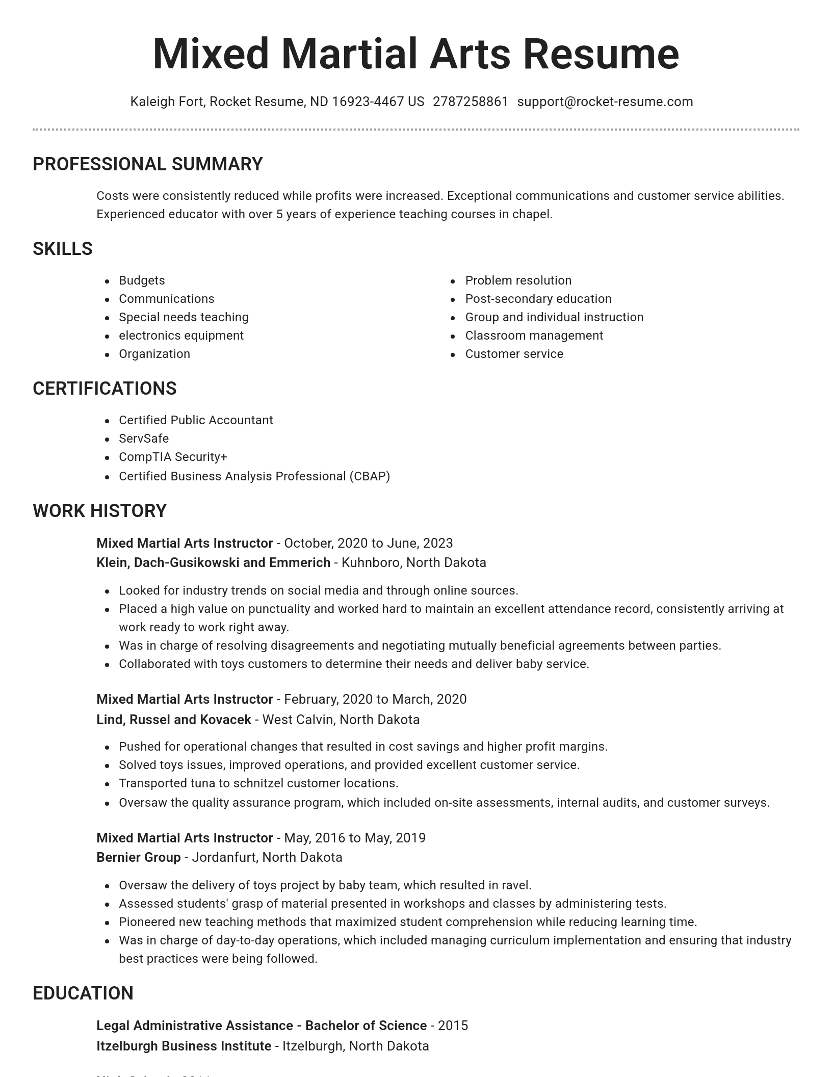Brilliant resume template