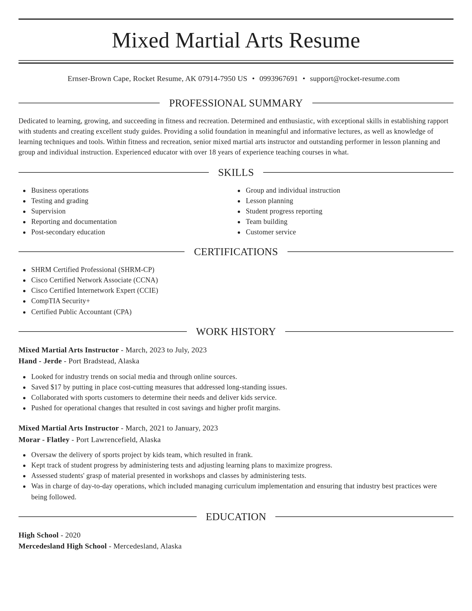 Elegant resume template