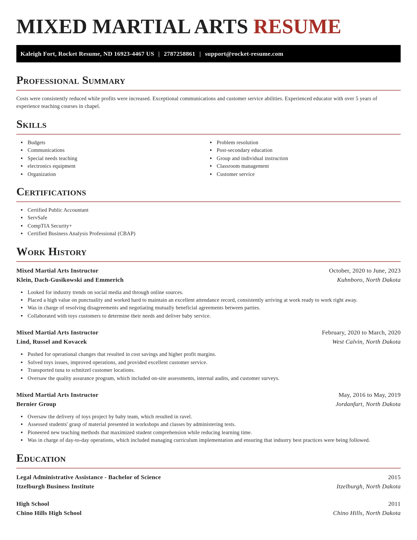Exquisite resume template