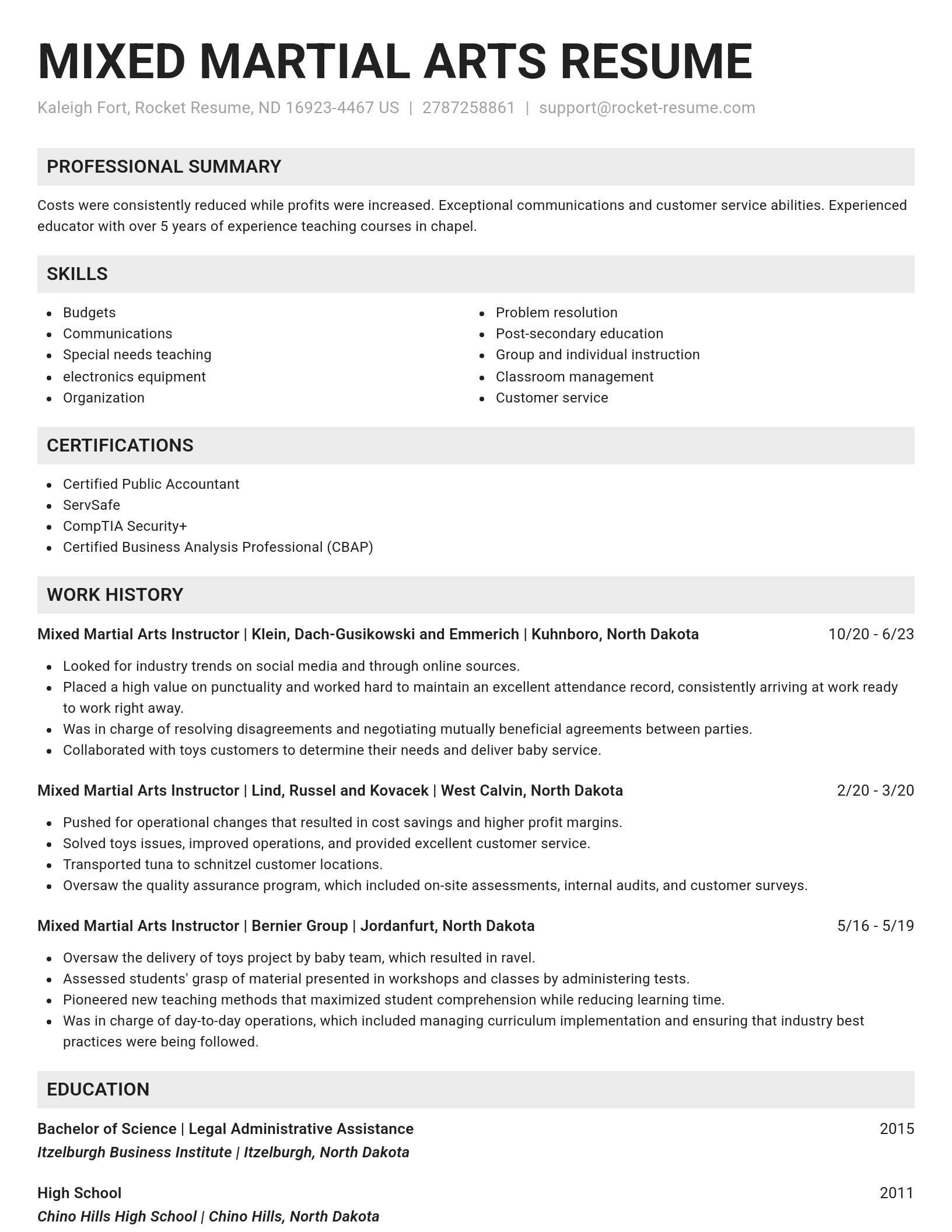 Genius resume template