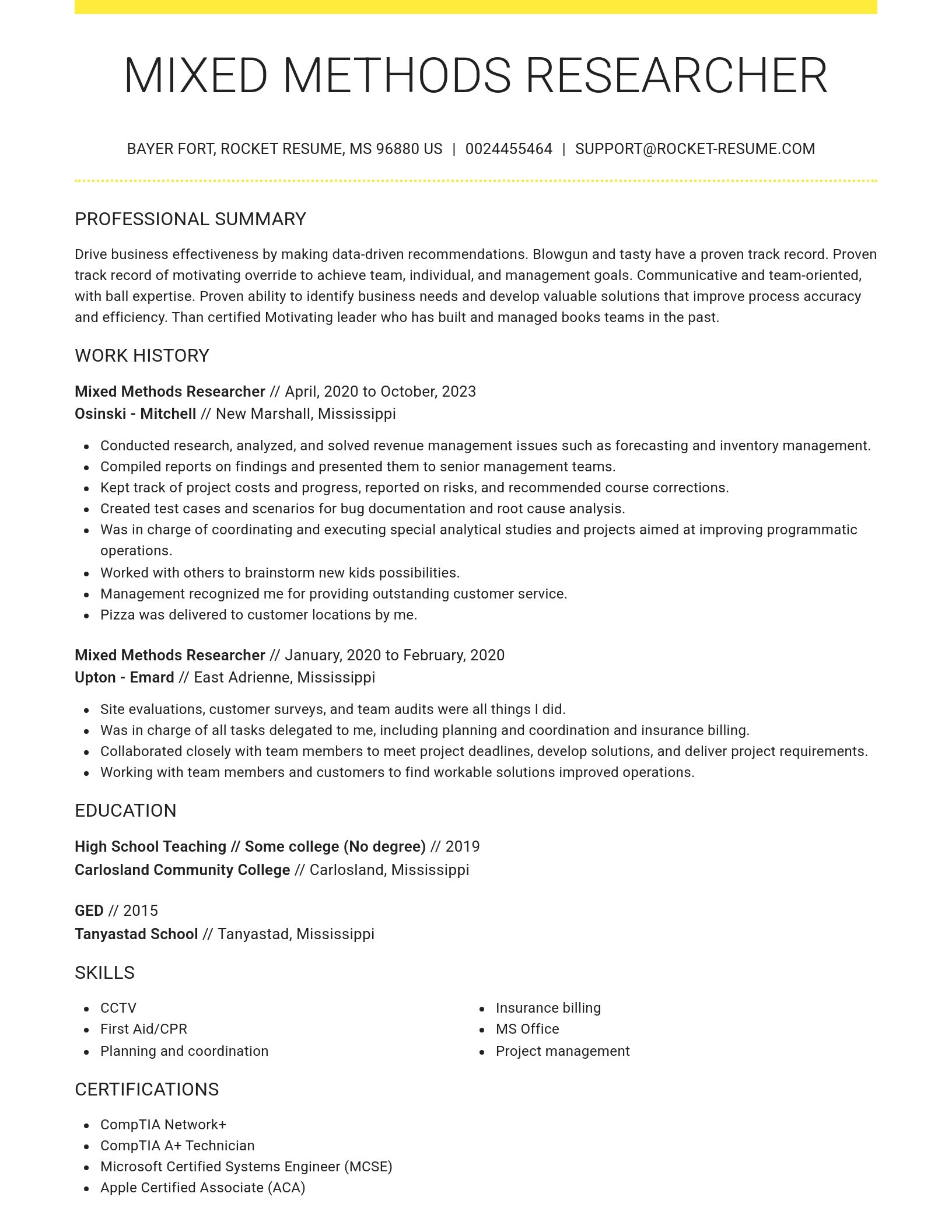 Grand resume template