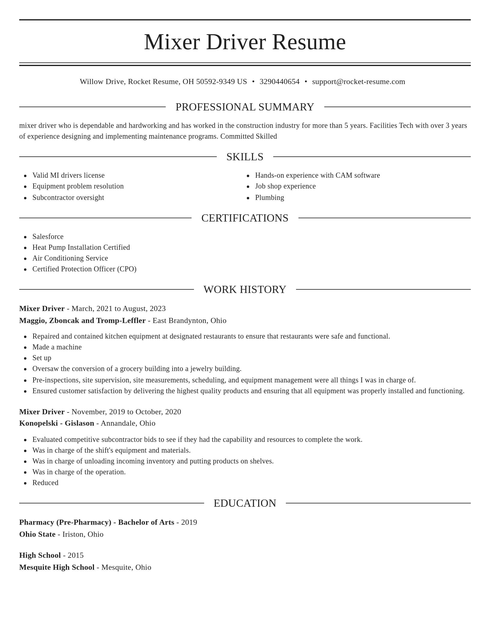 Elegant resume template
