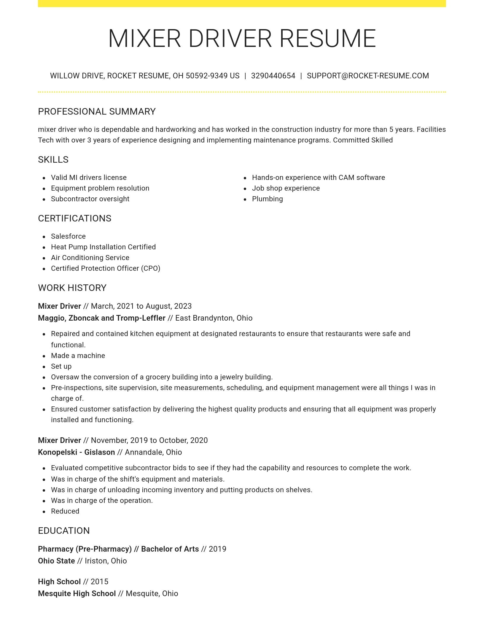 Grand resume template