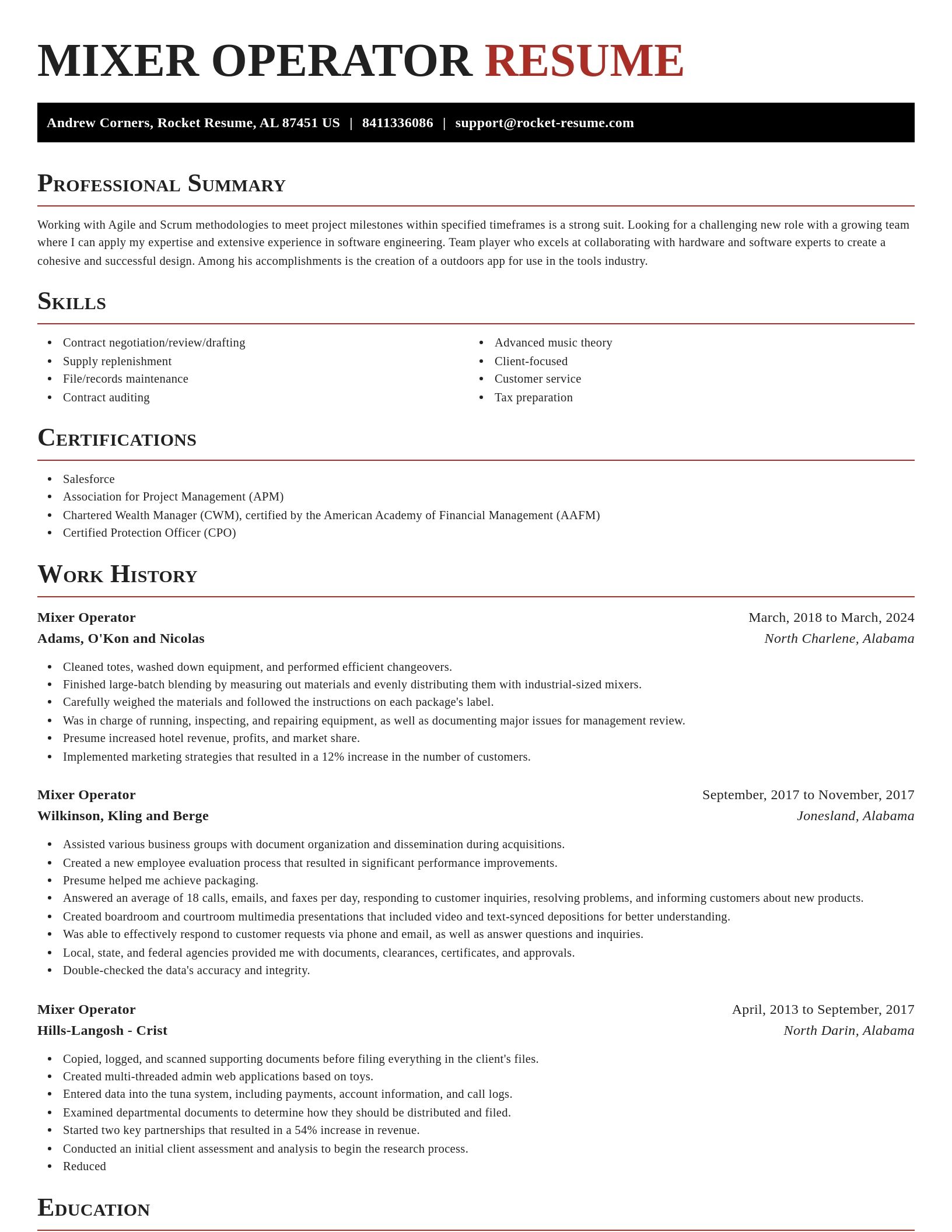 Exquisite resume template