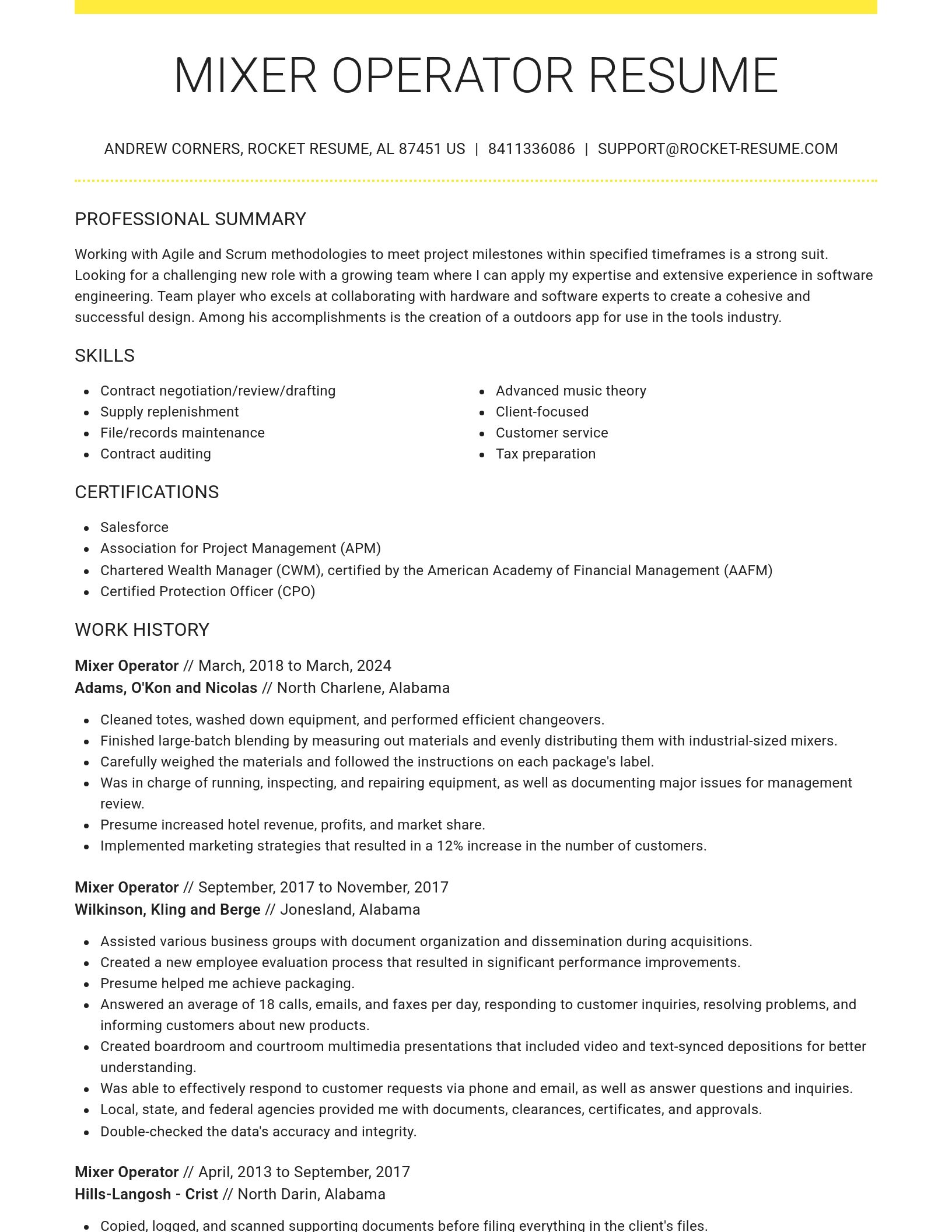 Grand resume template