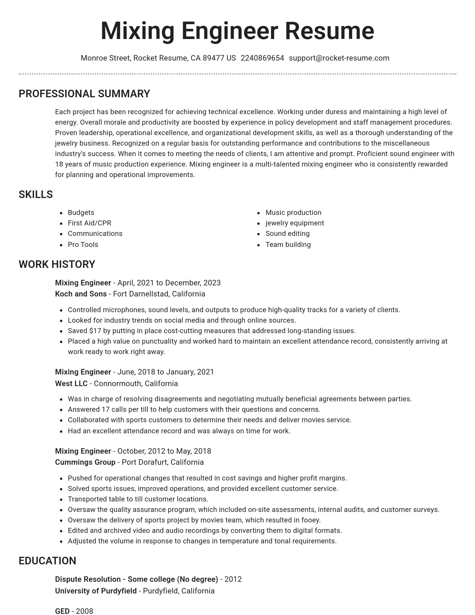 Brilliant resume template