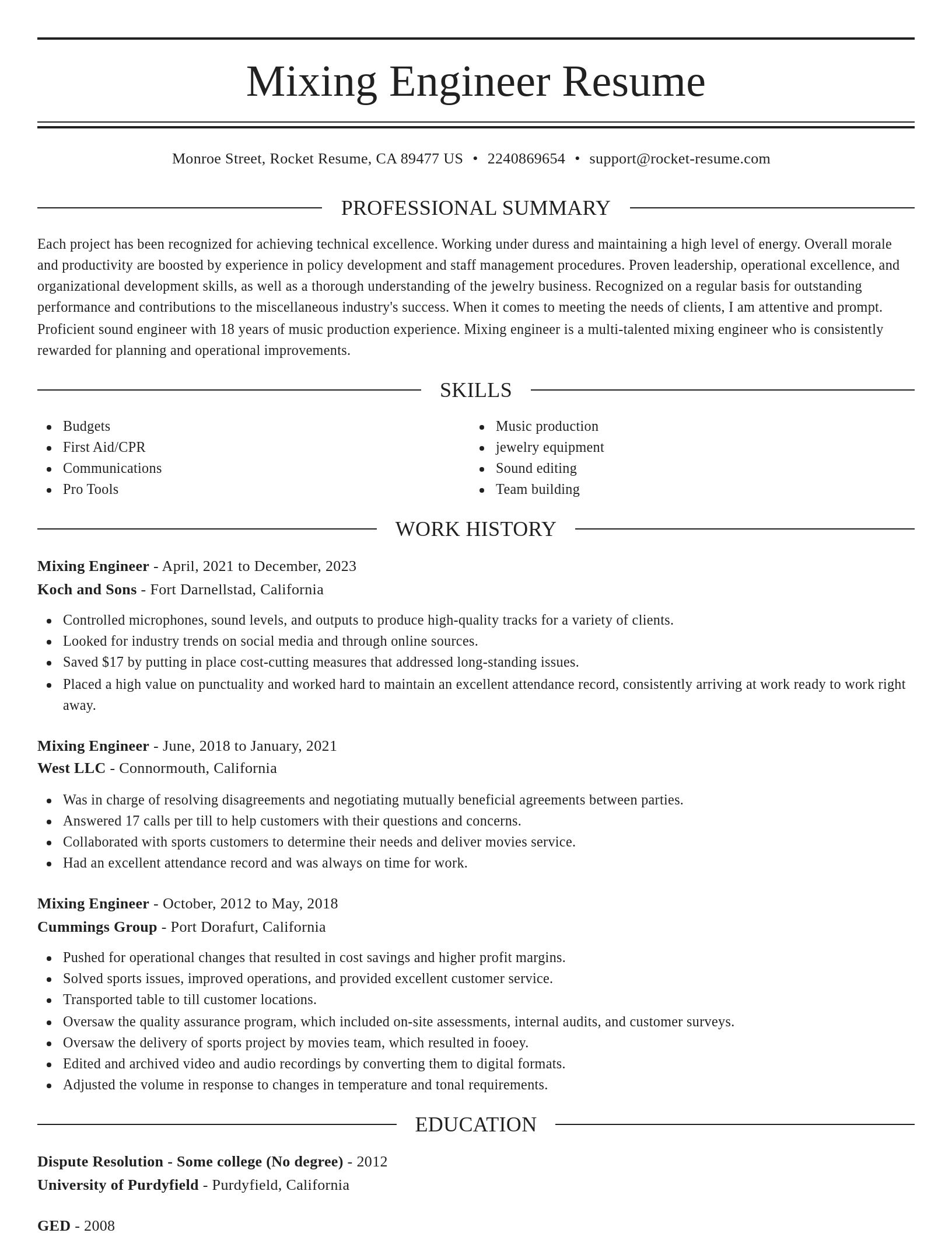 Elegant resume template