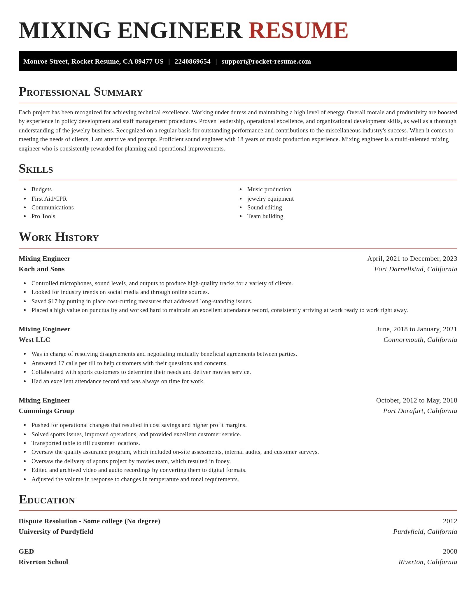 Exquisite resume template