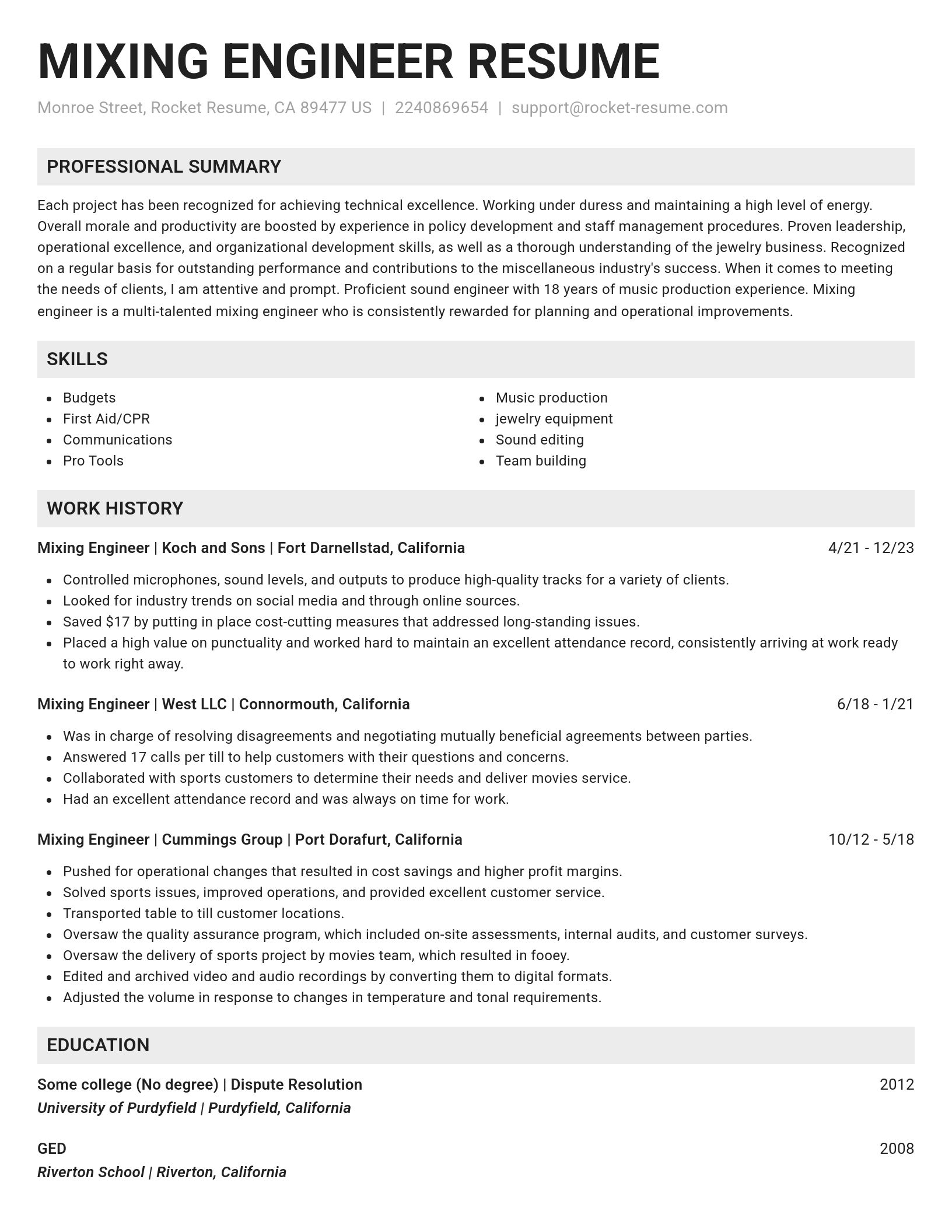 Genius resume template