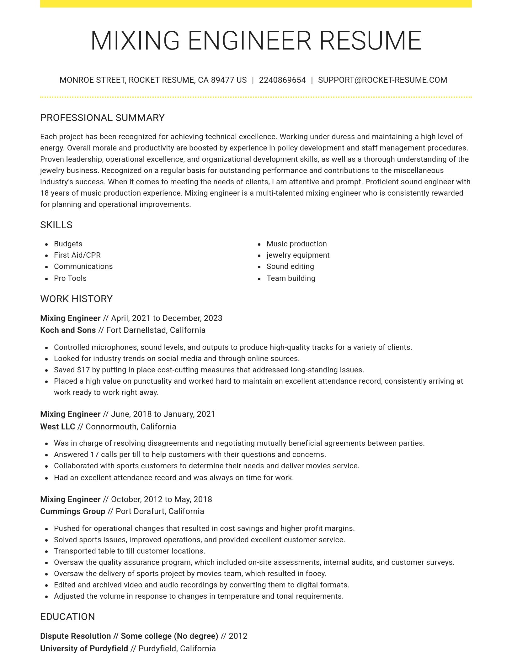 Grand resume template