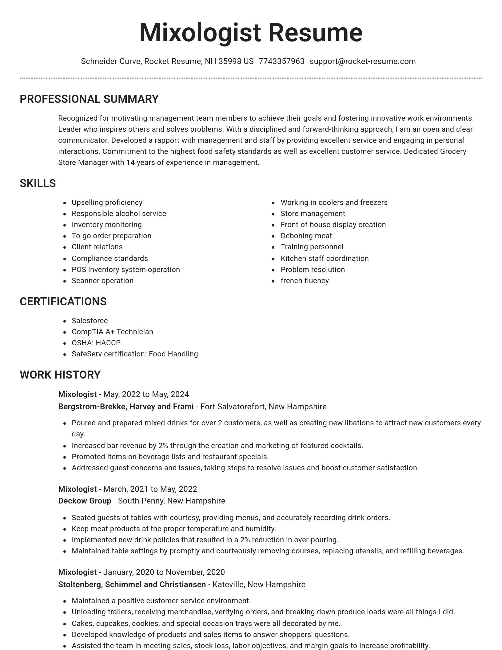Brilliant resume template