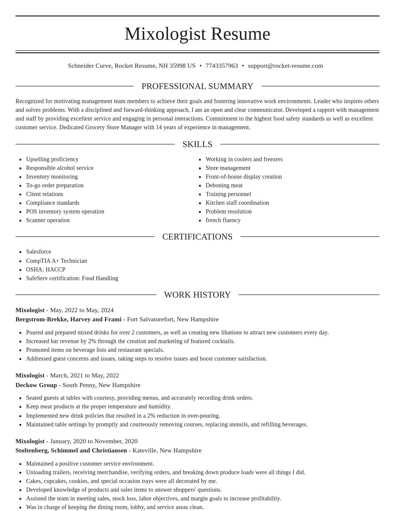 Elegant resume template