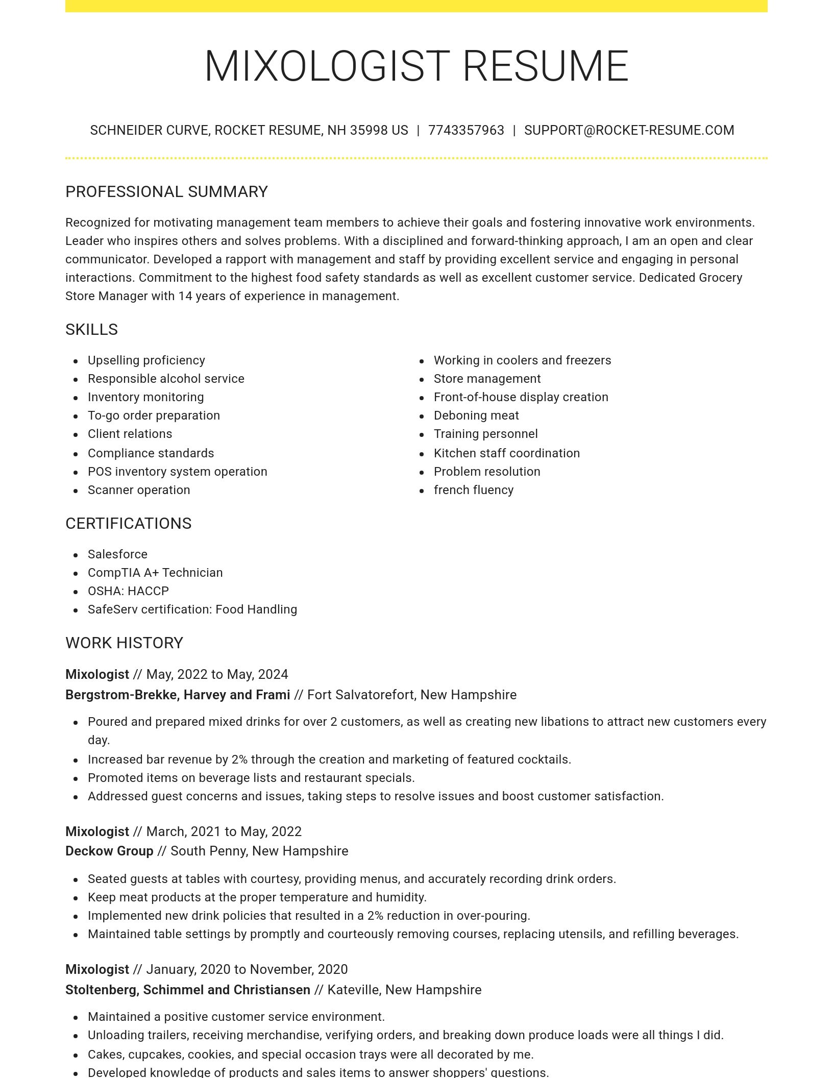 Grand resume template