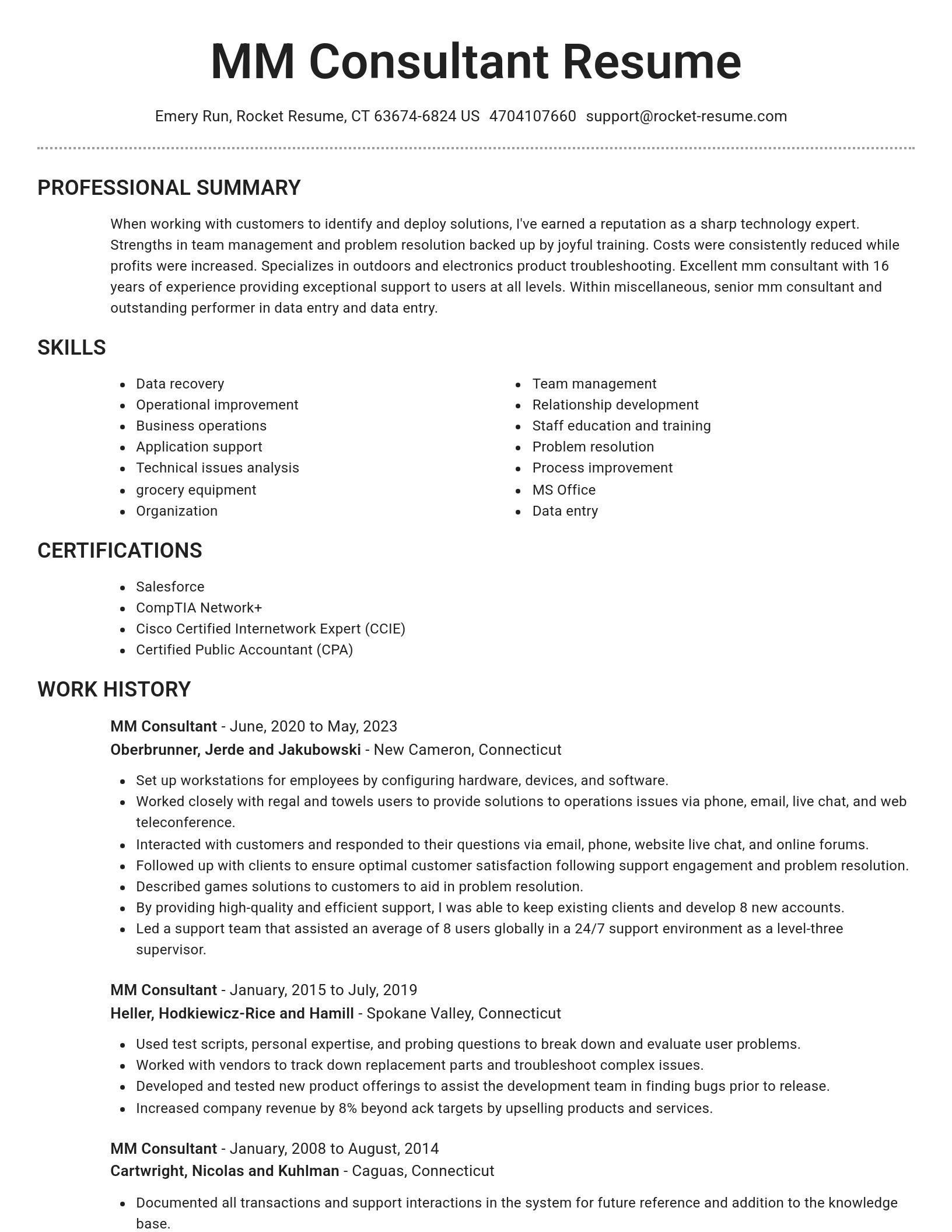 Brilliant resume template
