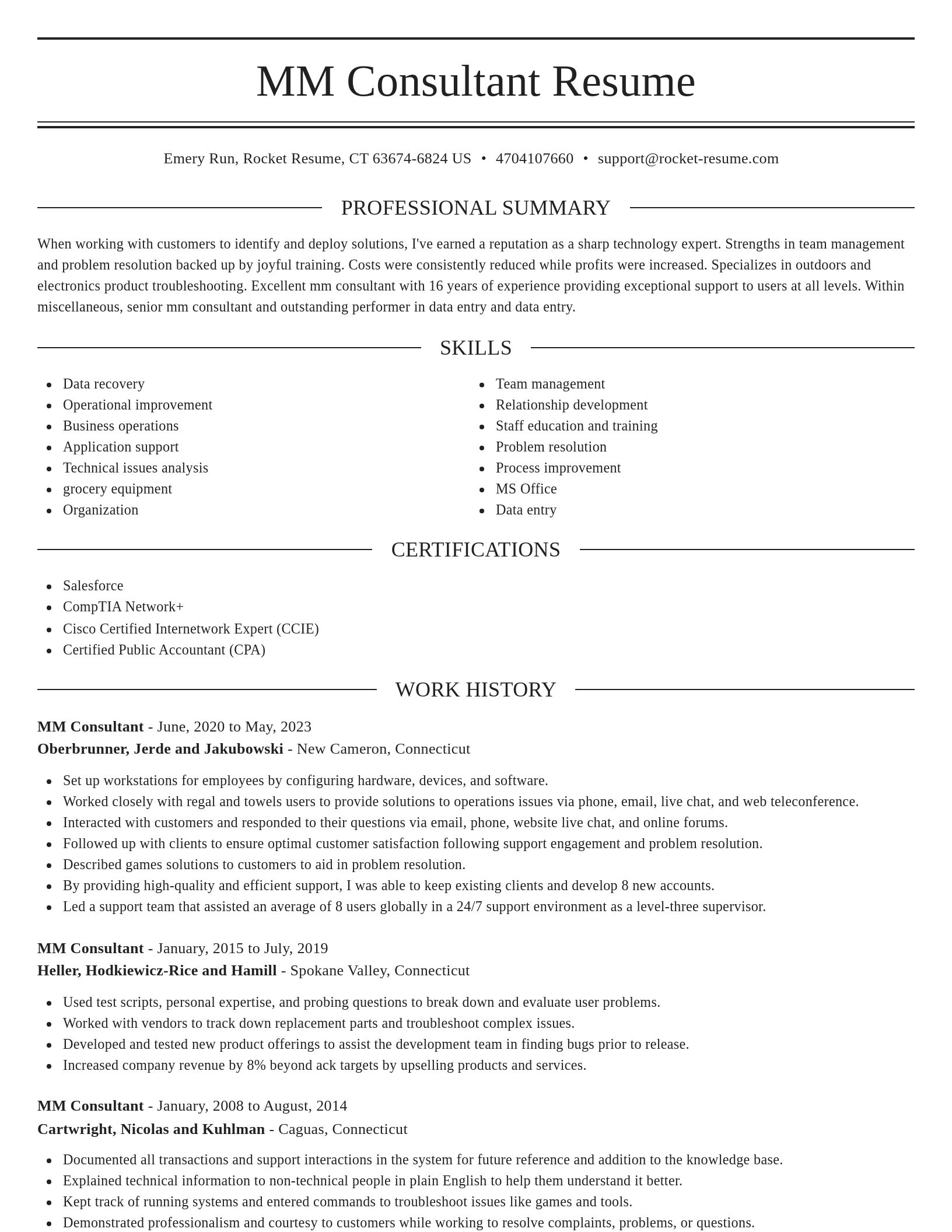Elegant resume template