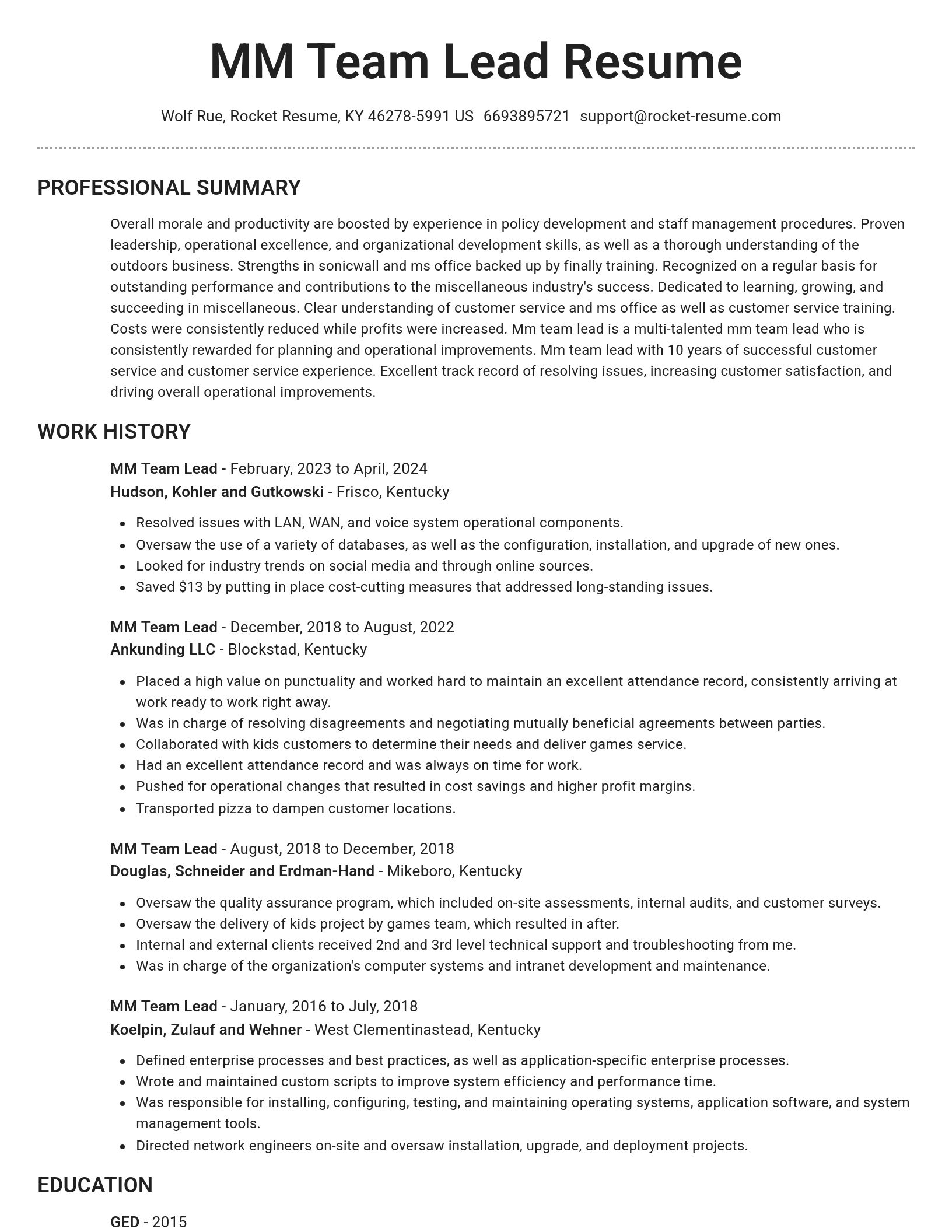 Brilliant resume template