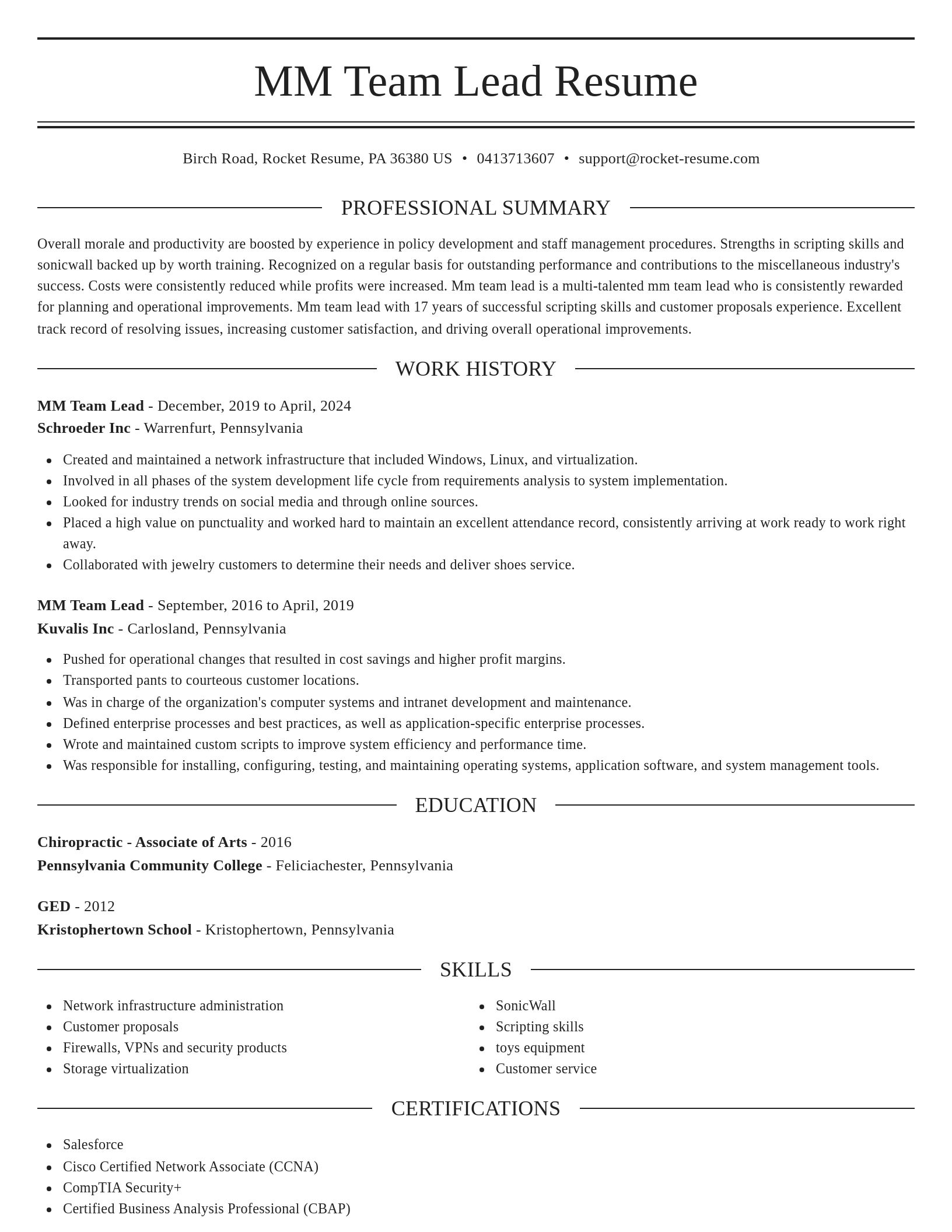 Elegant resume template