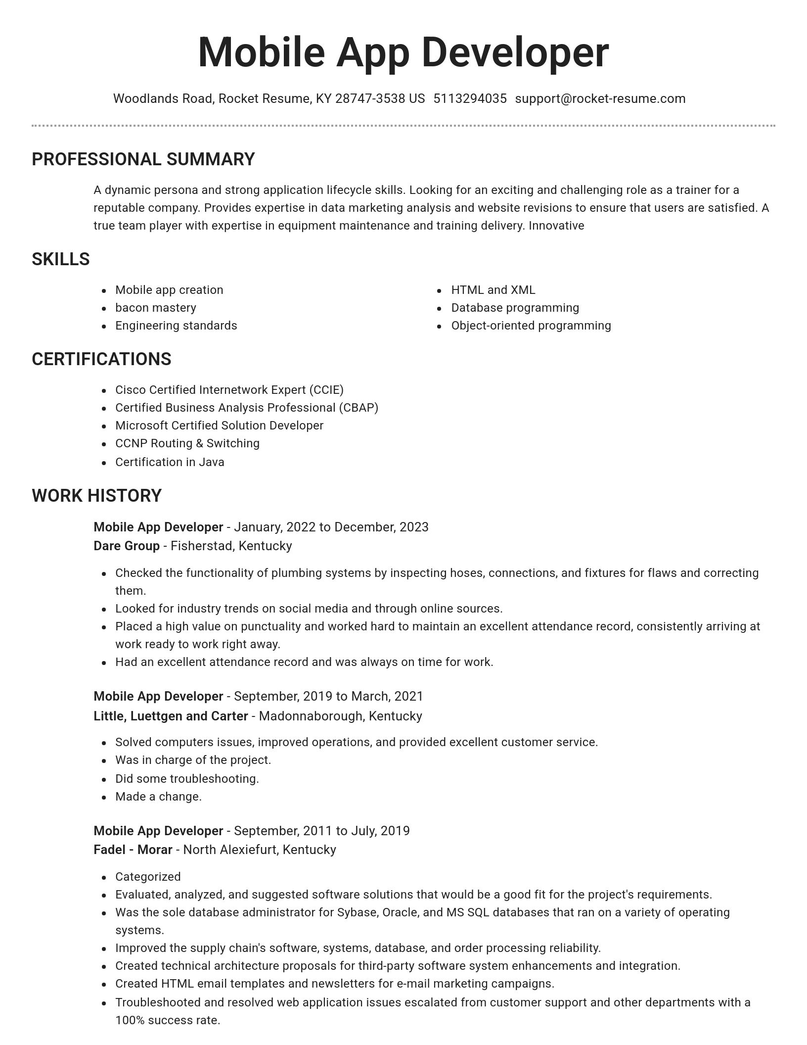 Brilliant resume template