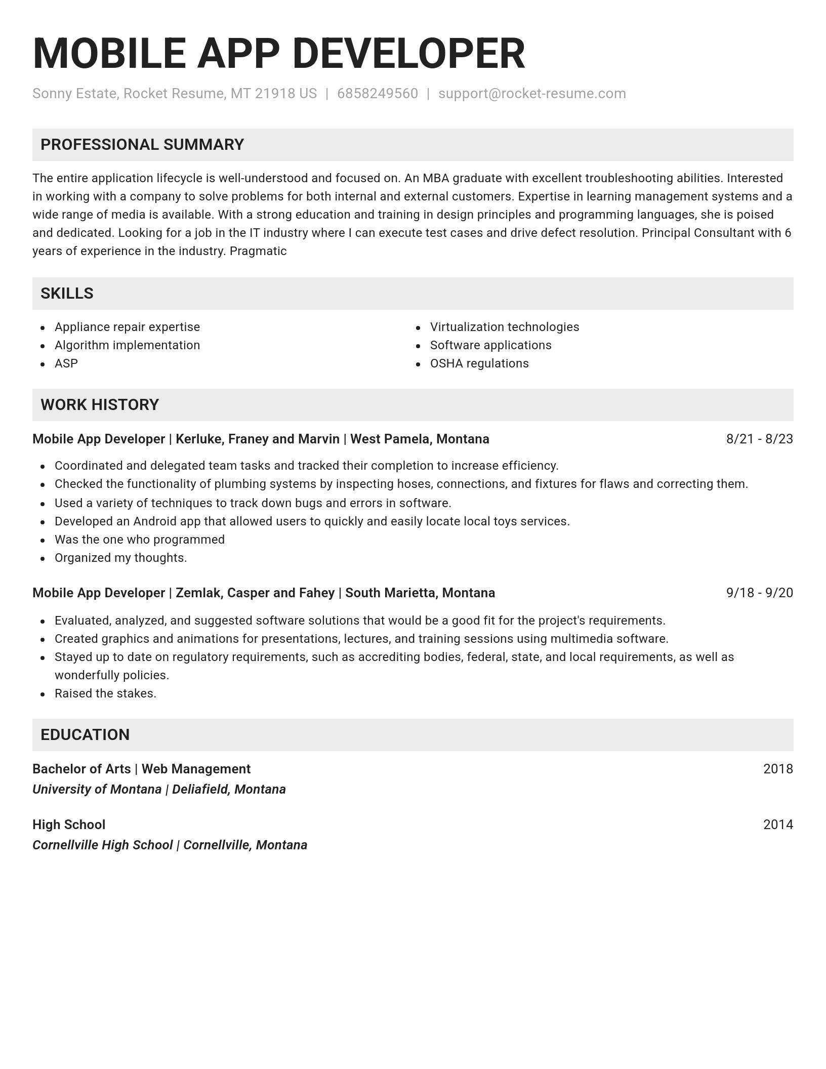 Genius resume template