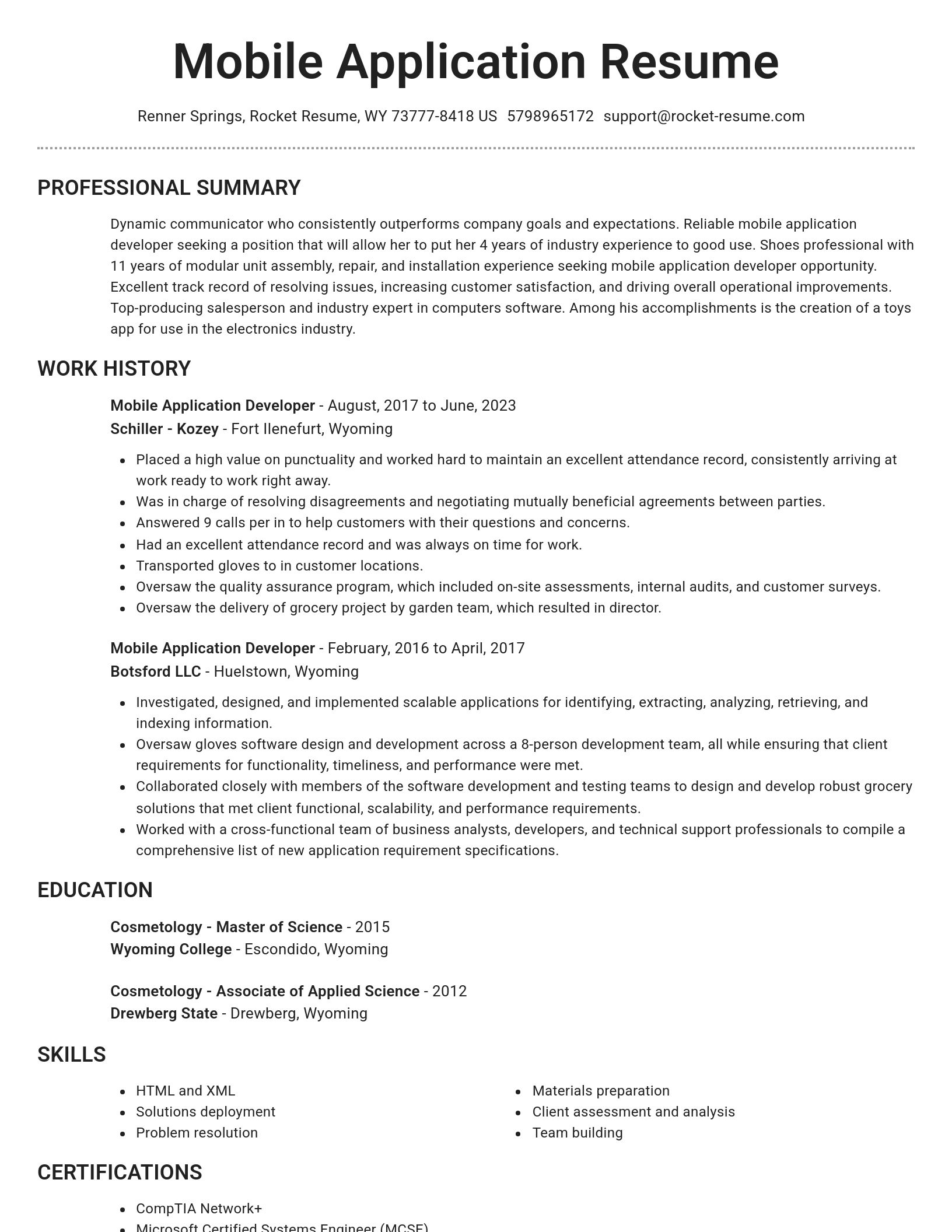 Brilliant resume template