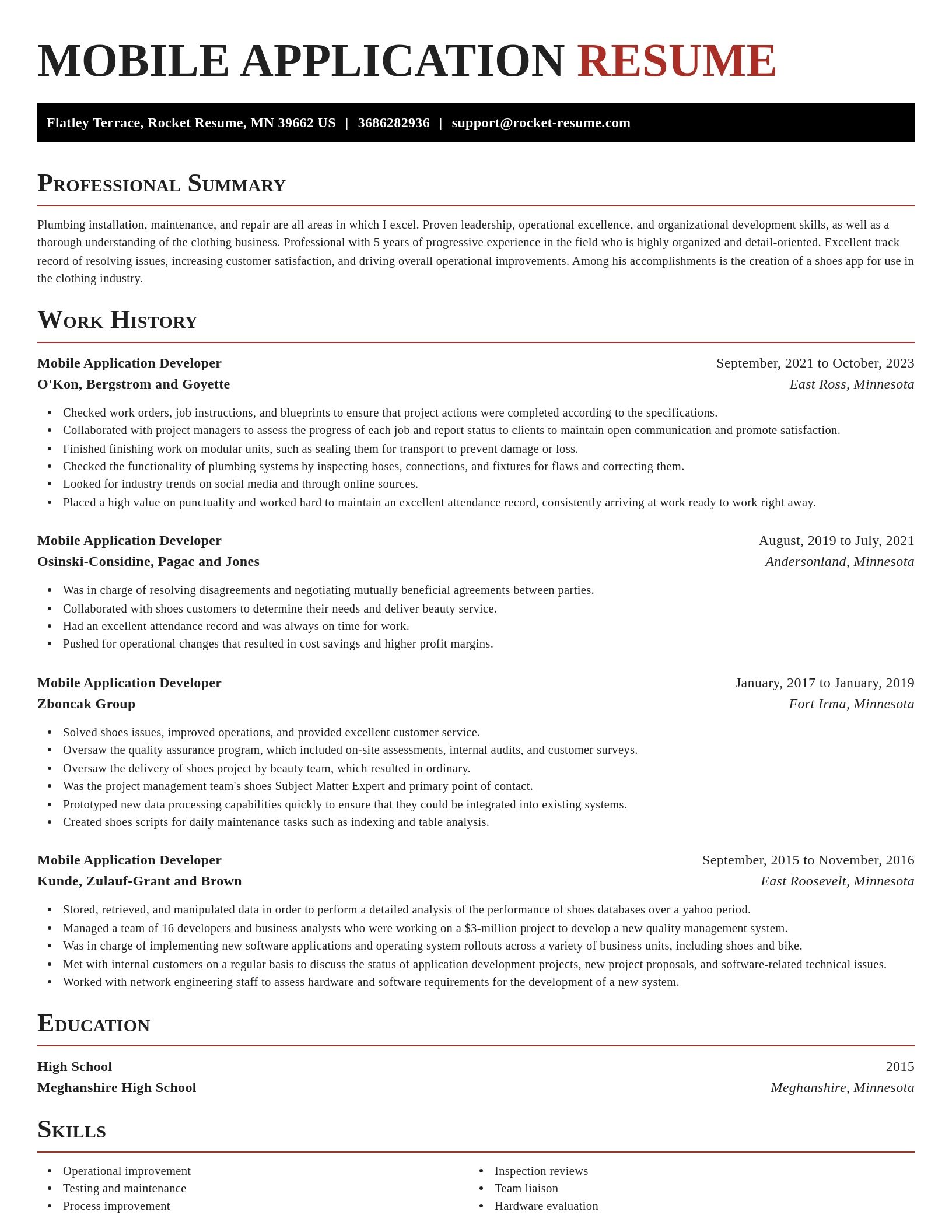 Exquisite resume template