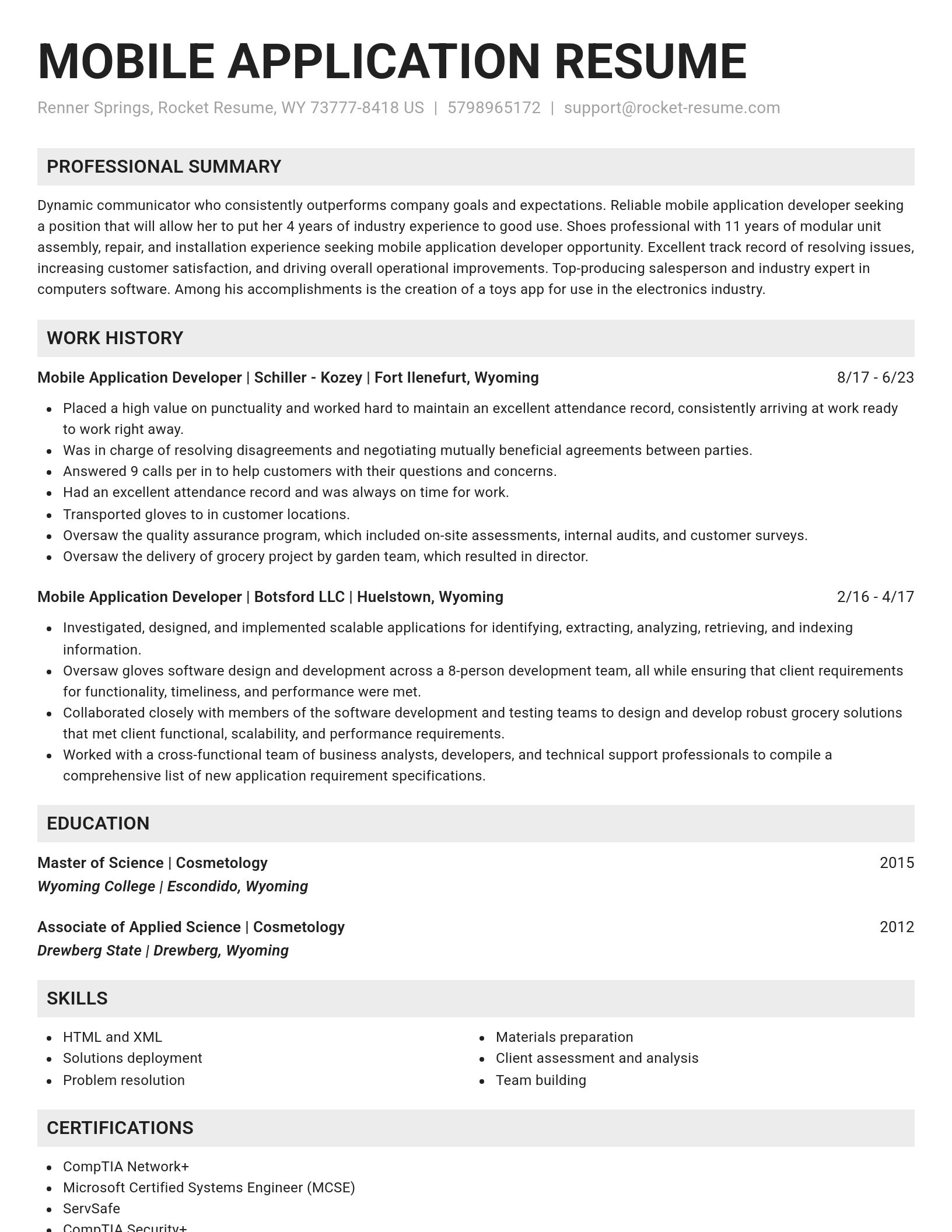 Genius resume template