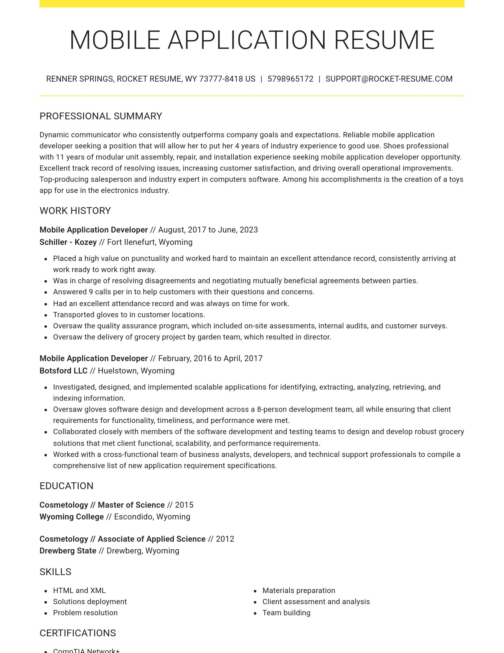 Grand resume template
