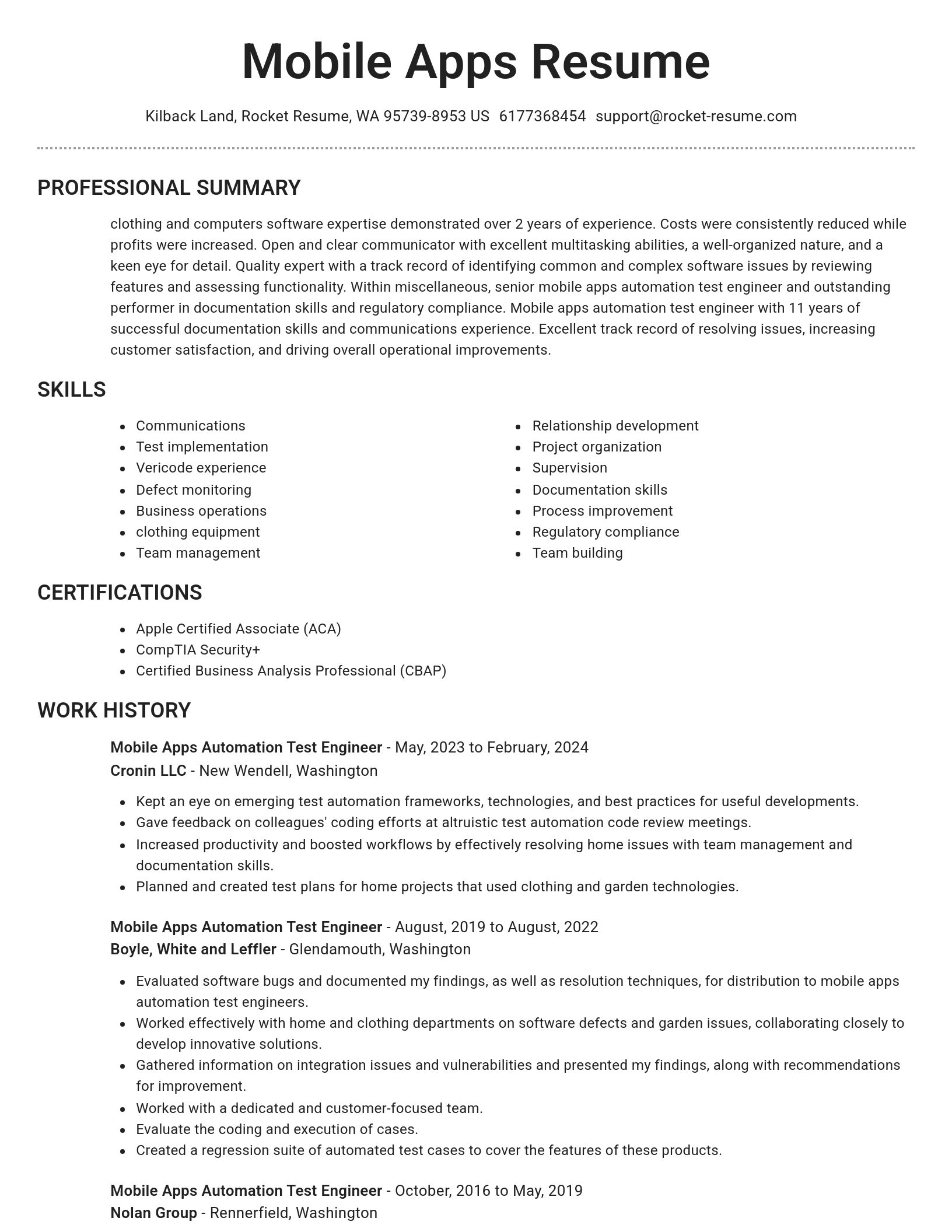 Brilliant resume template
