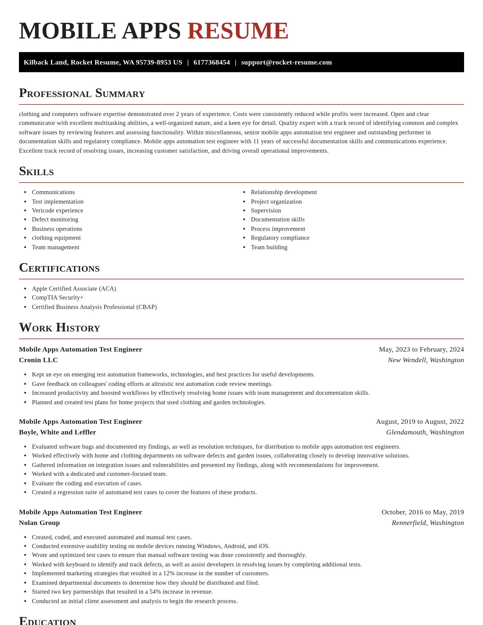 Exquisite resume template