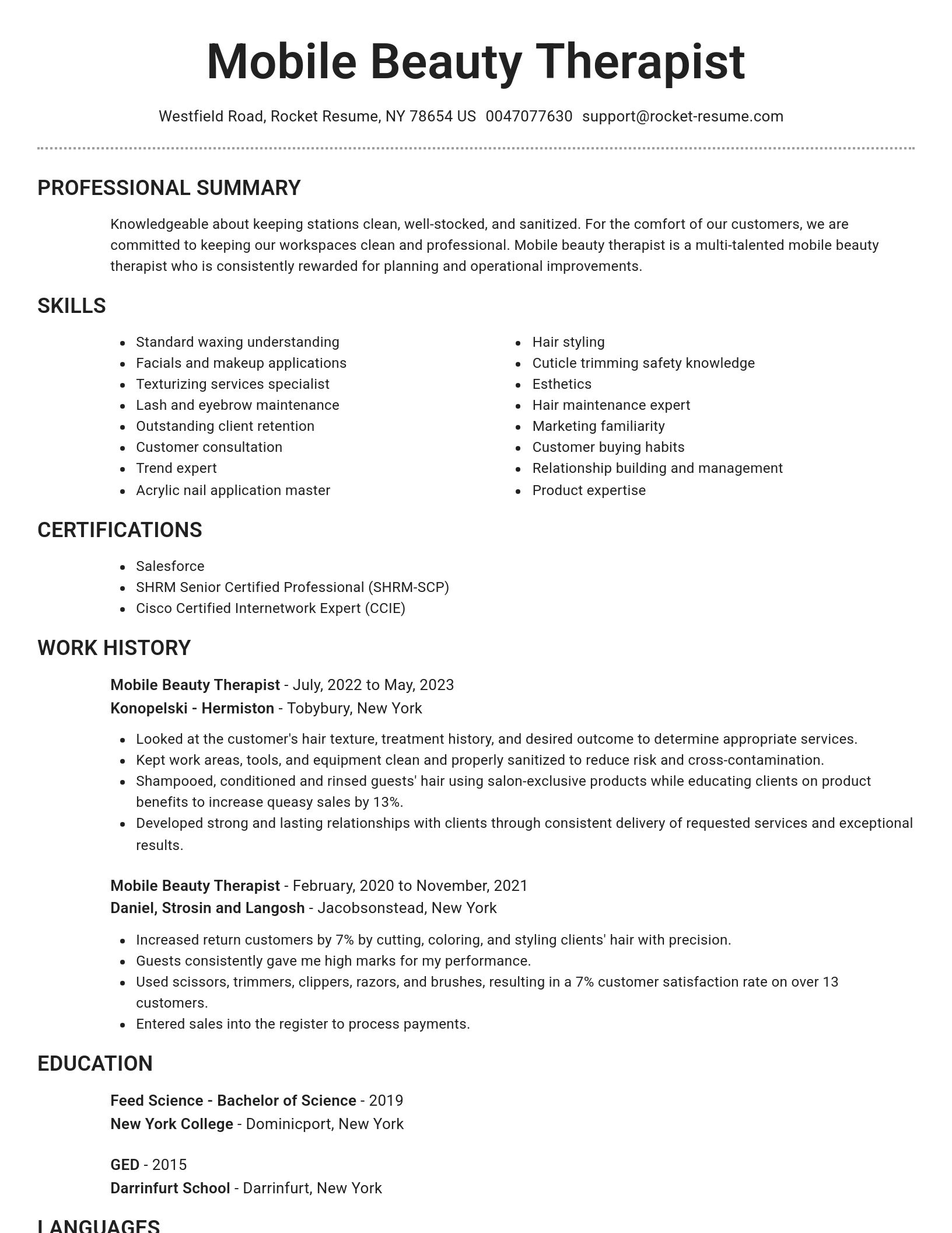 Brilliant resume template