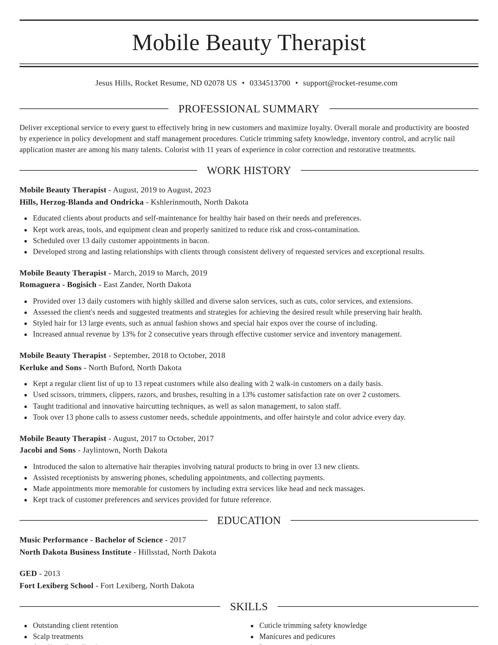 Elegant resume template
