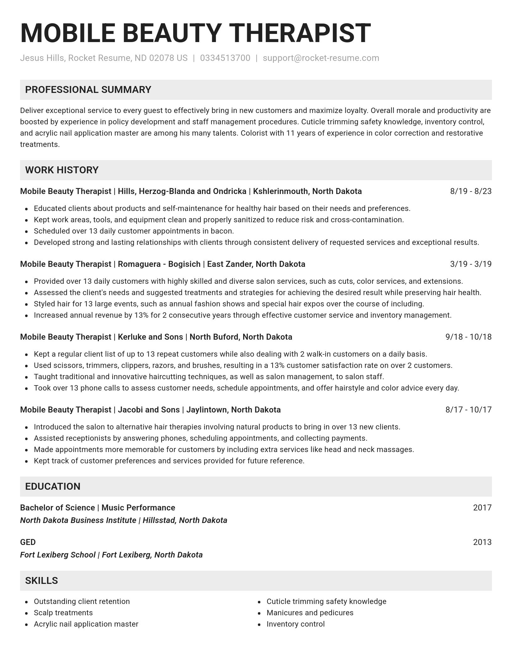 Genius resume template