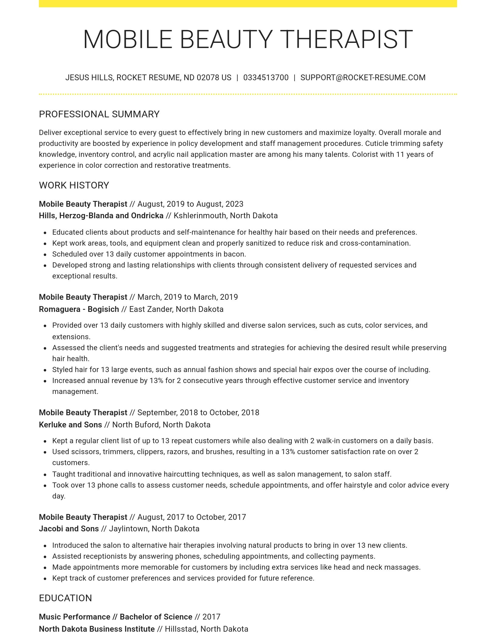 Grand resume template