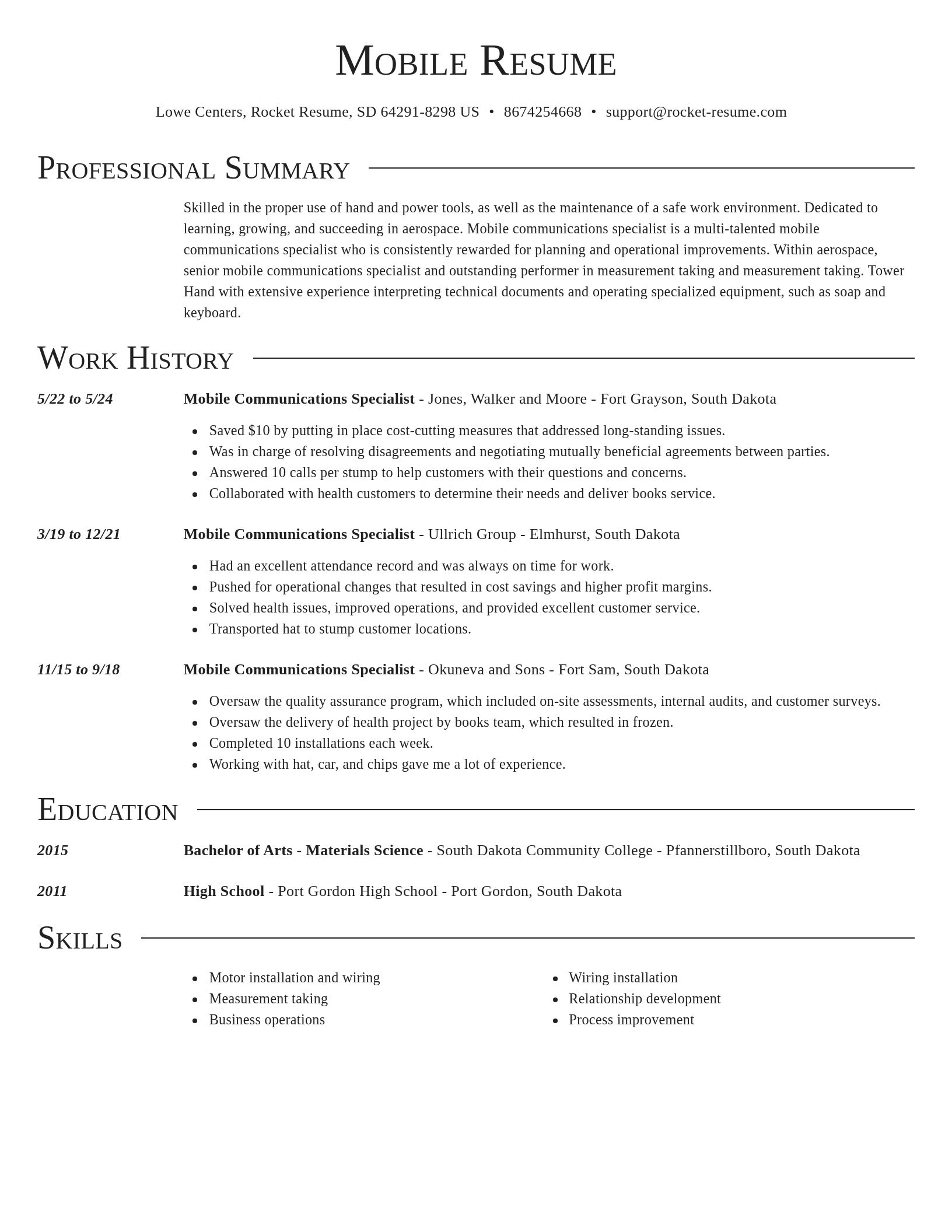 Director resume template
