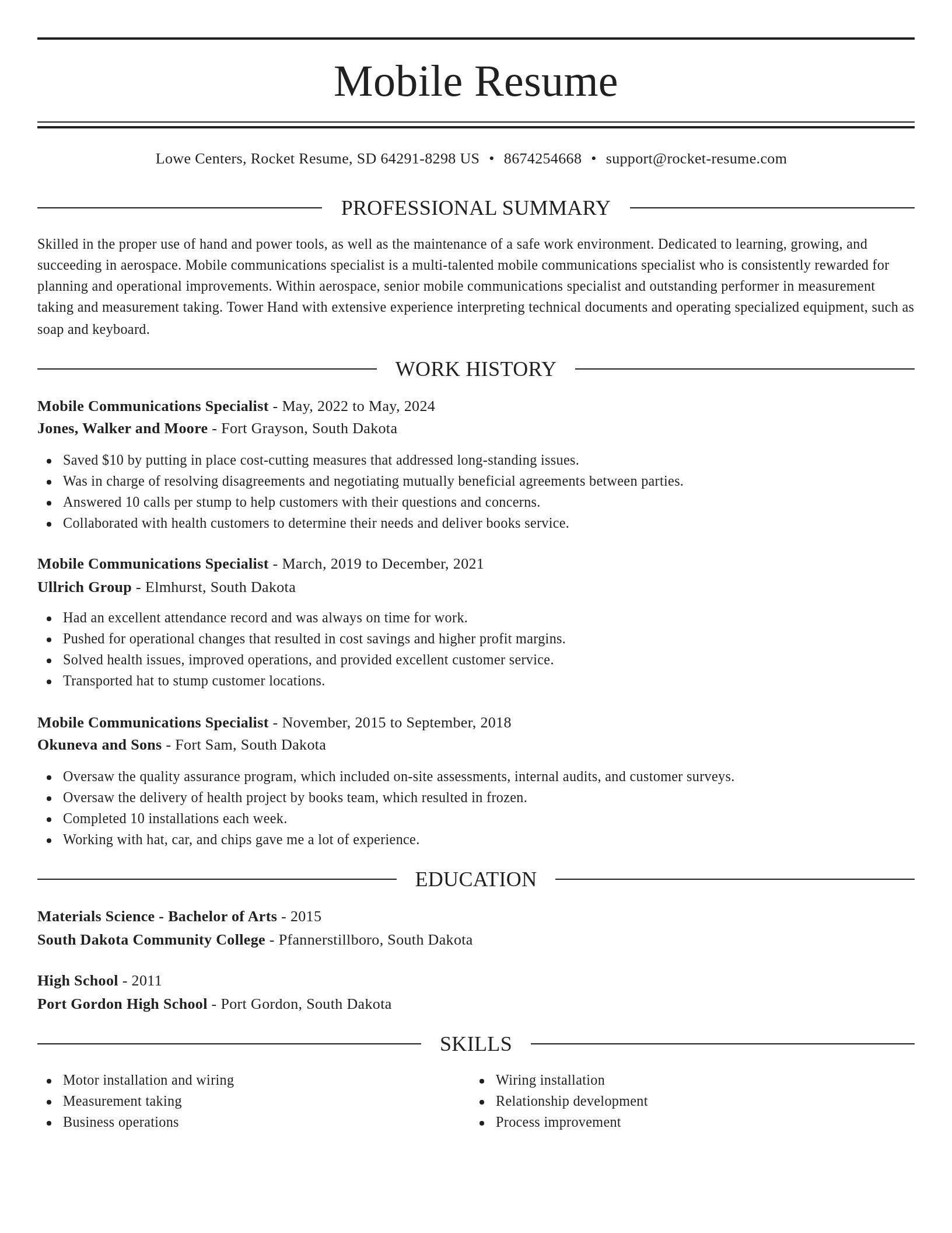 Elegant resume template