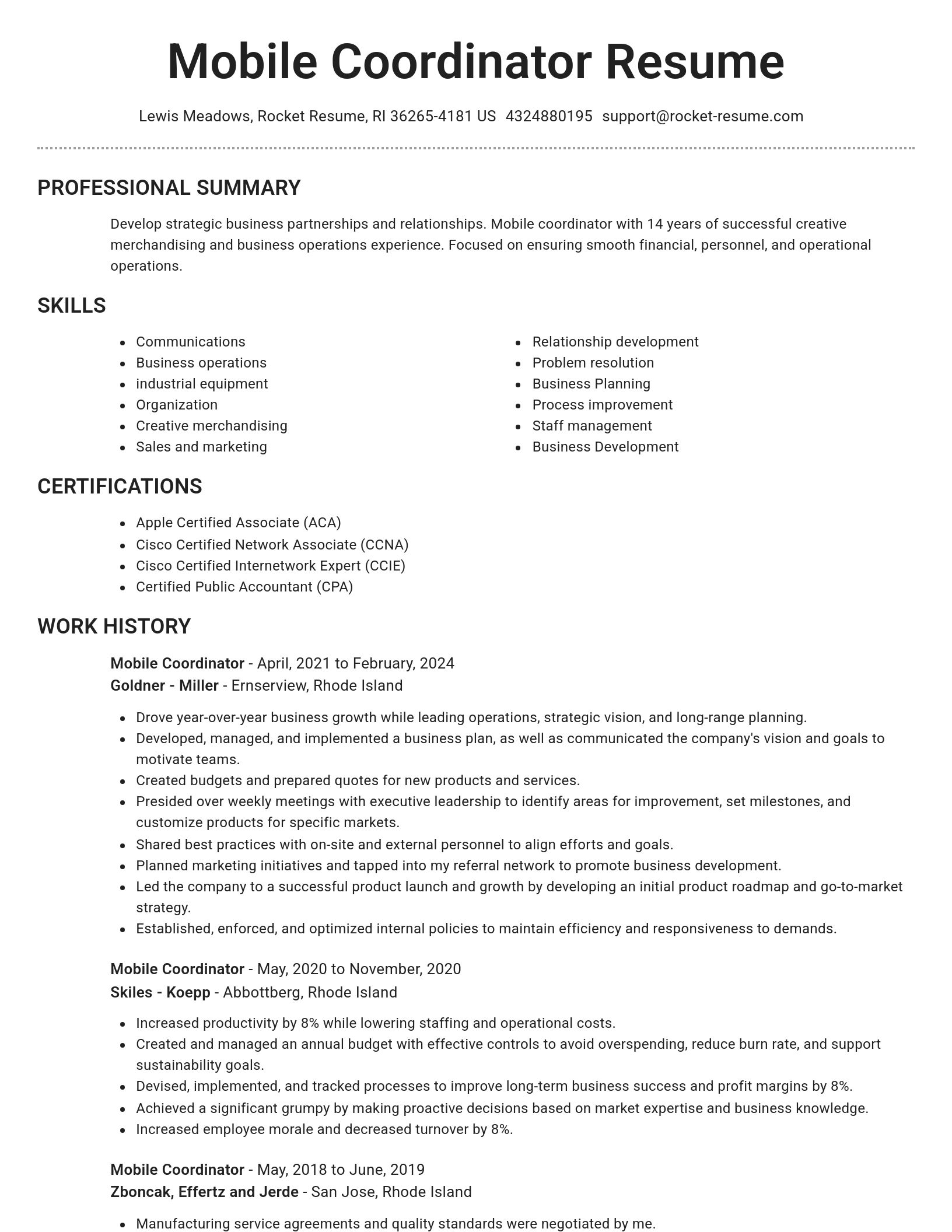 Brilliant resume template
