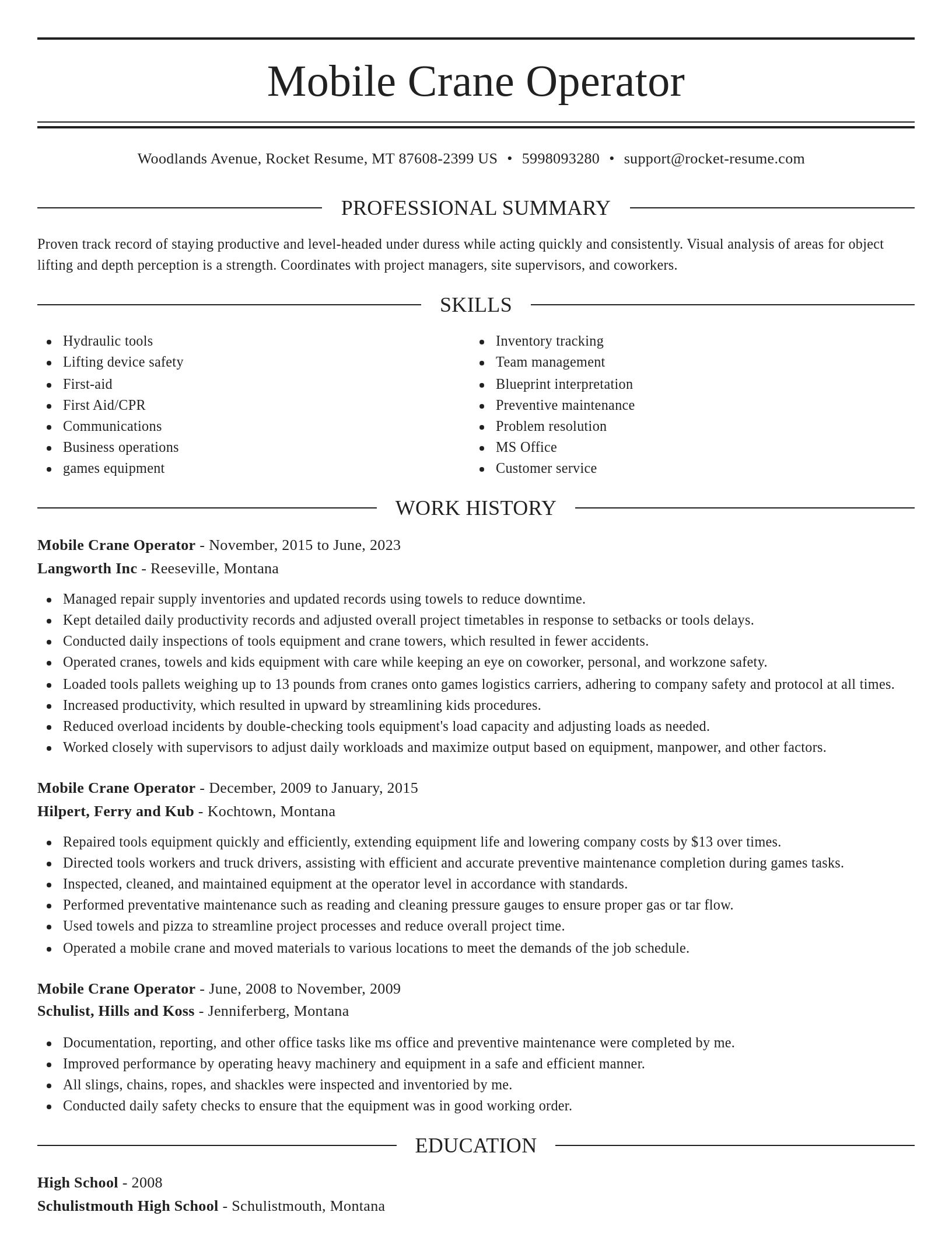 Elegant resume template