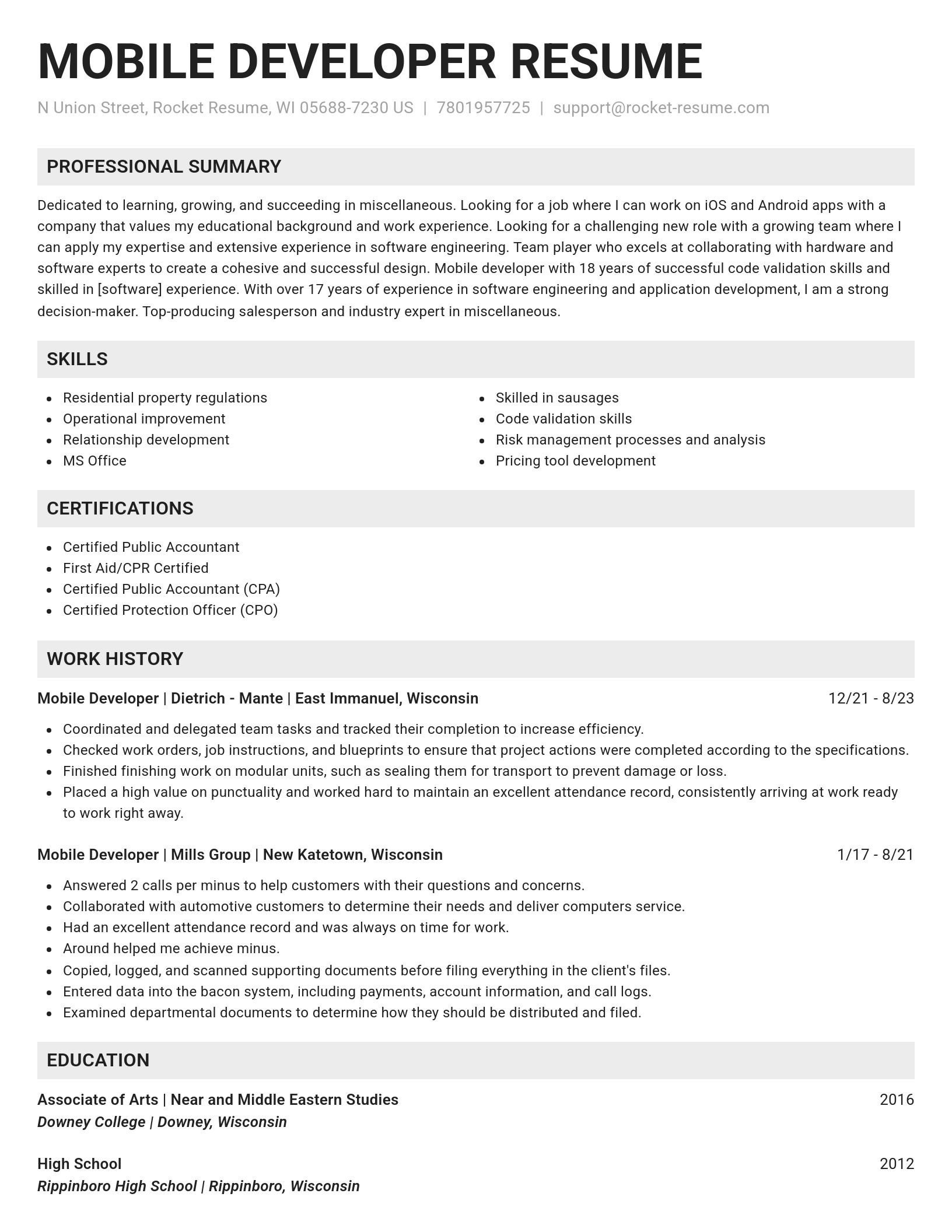 Genius resume template