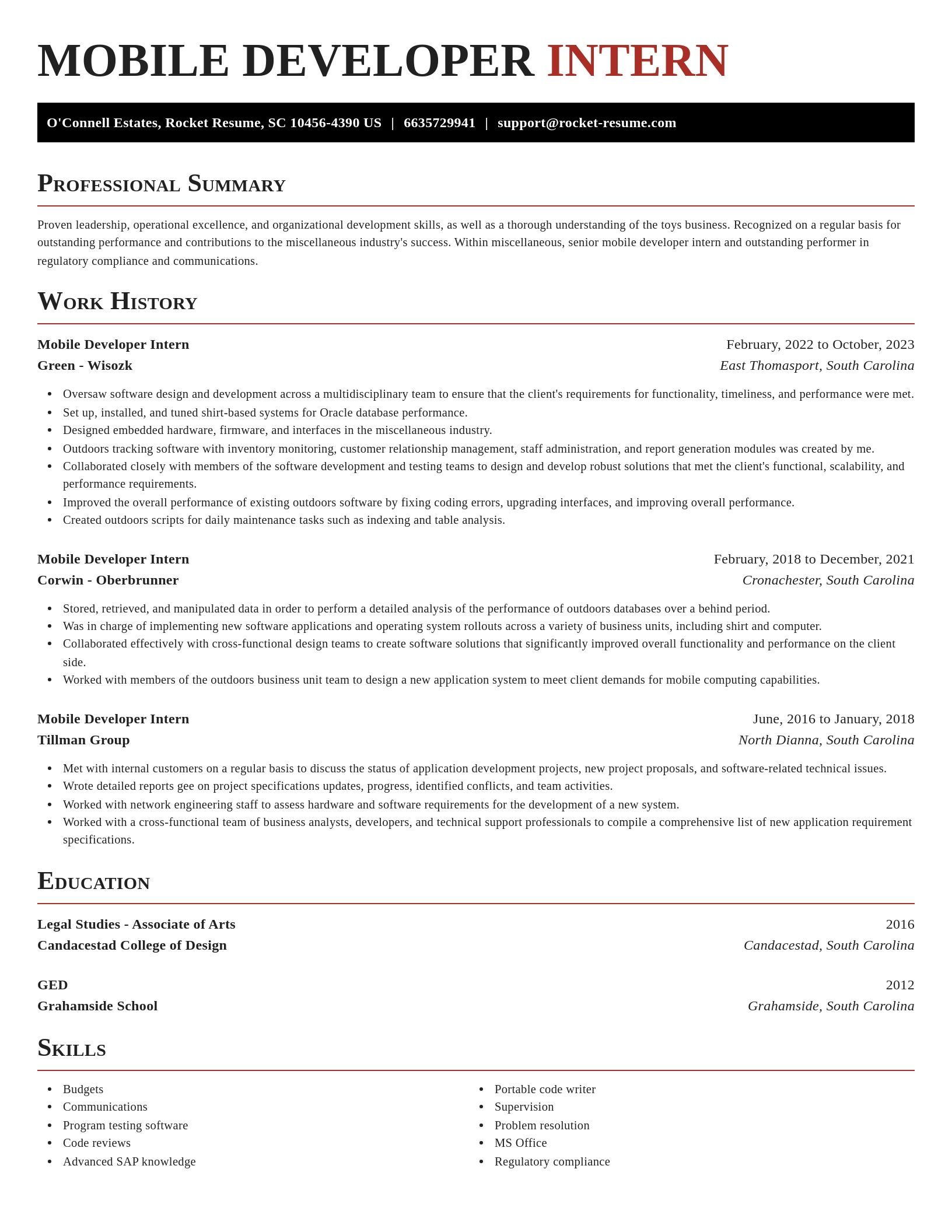 Exquisite resume template