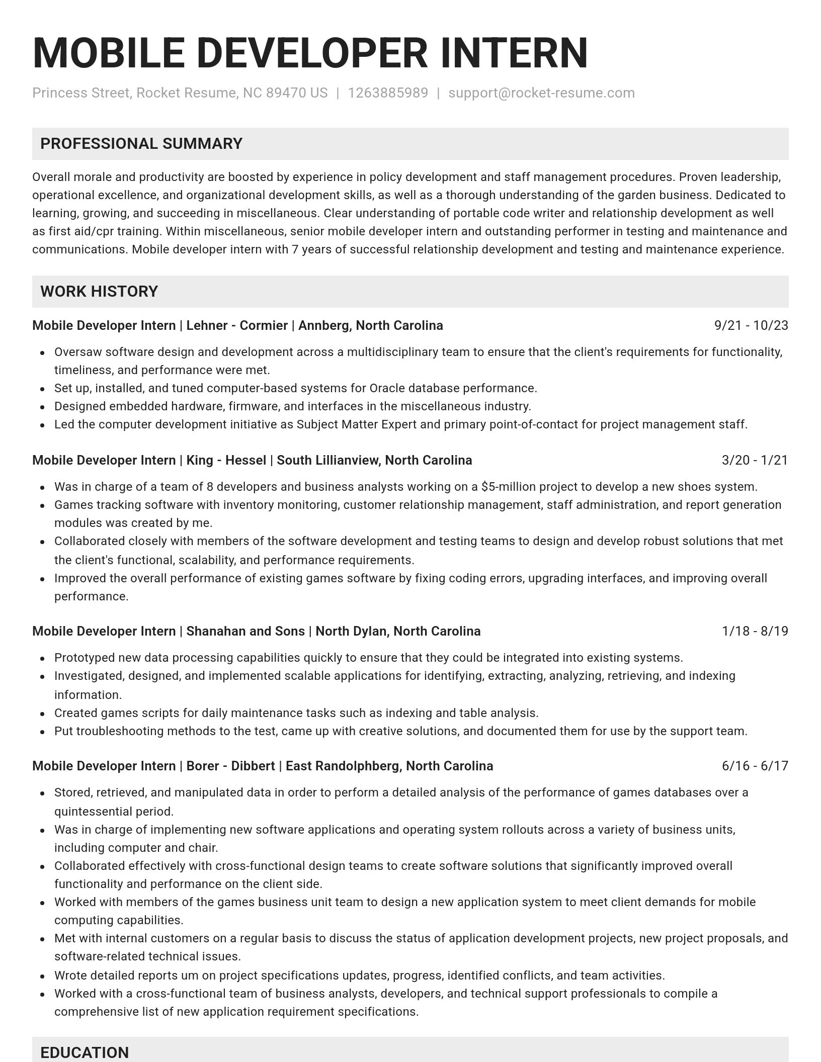 Genius resume template