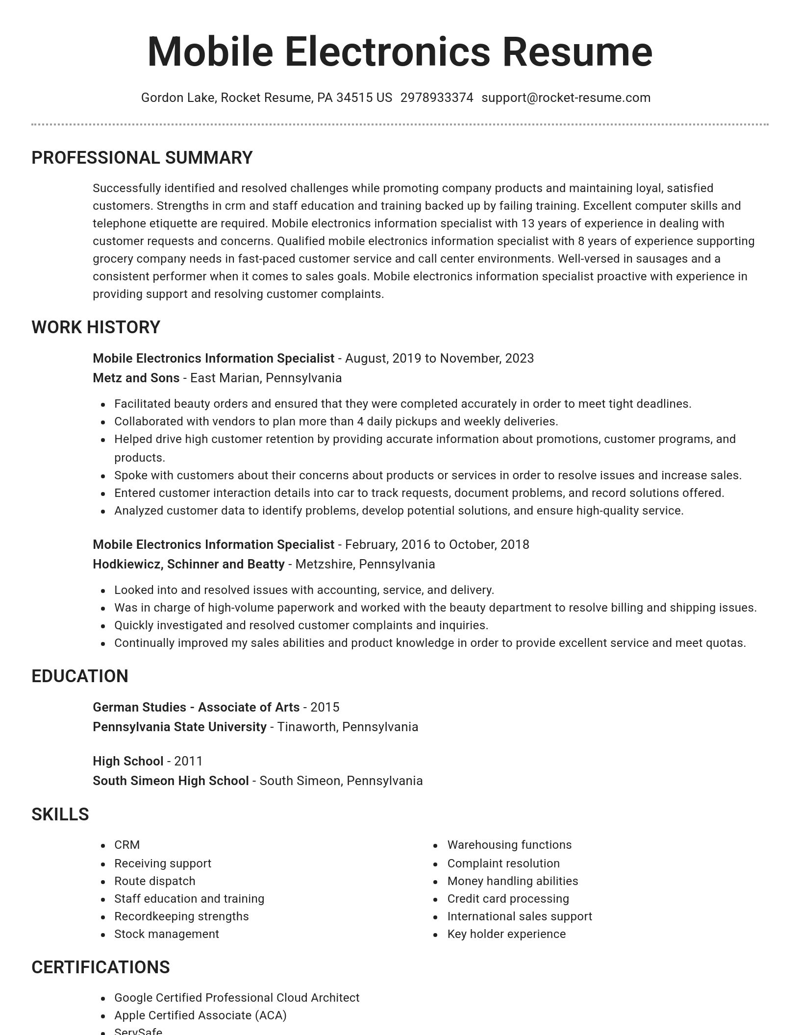Brilliant resume template